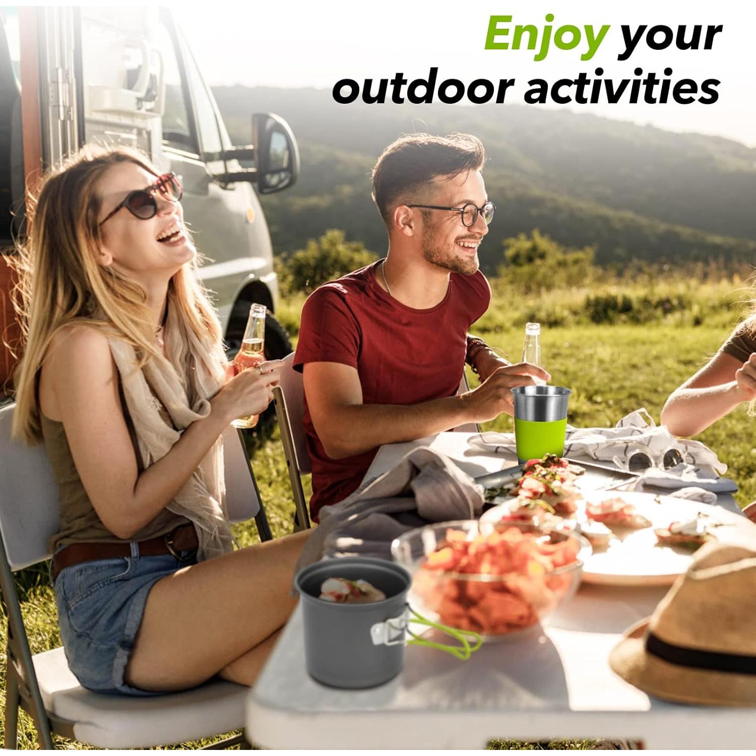 Juego de cocina para camping Ryrueyal 10 piezas aluminio