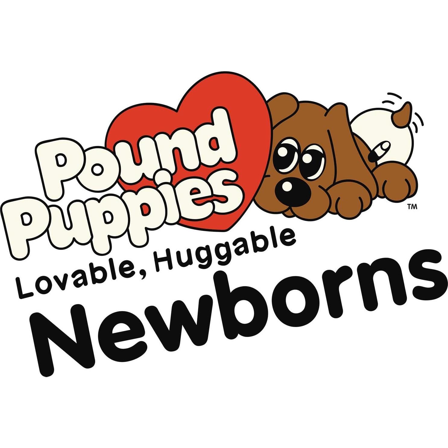 Pound Puppies Newborns Juguete de Peluche Negro 20 cm