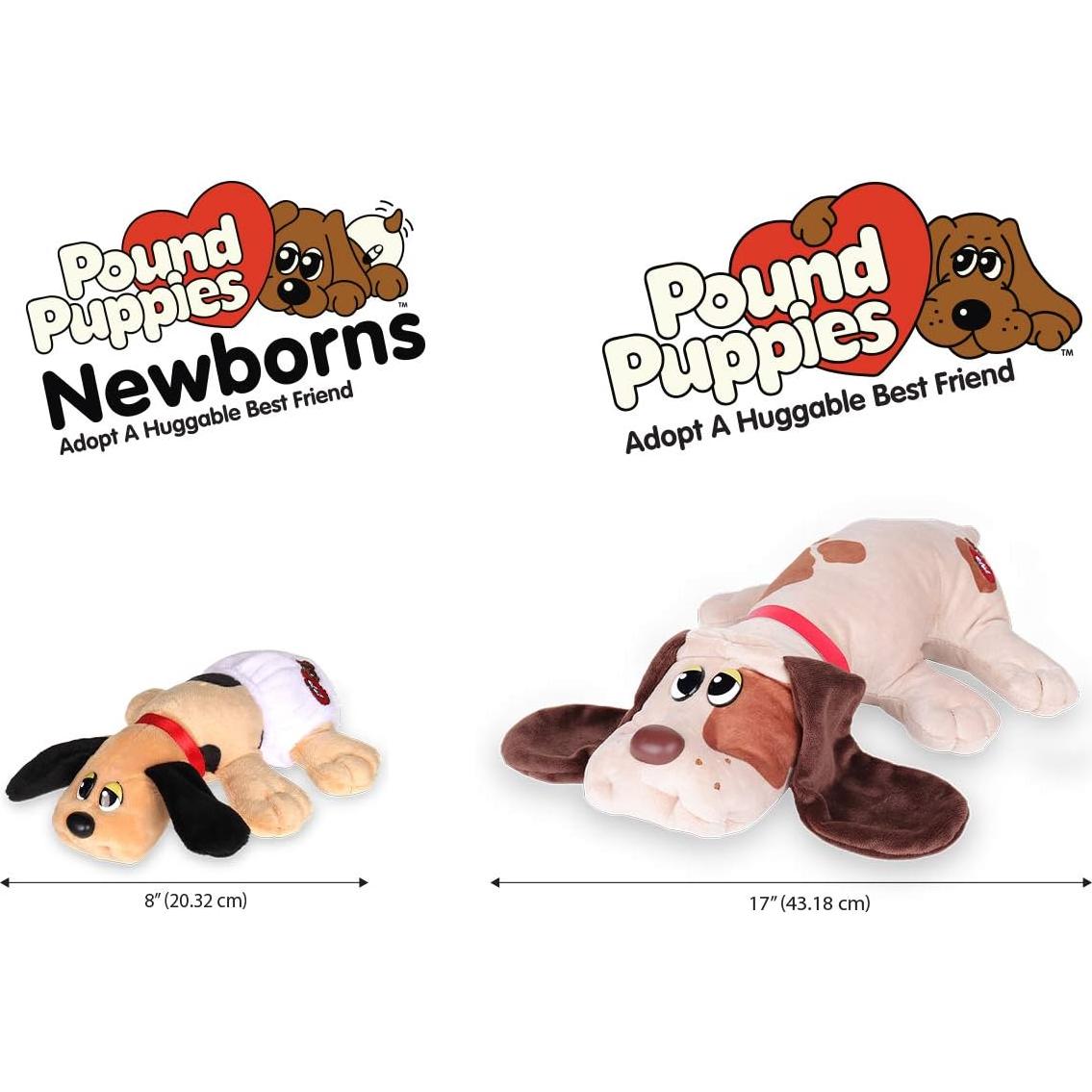 Pound Puppies Newborns Juguete de Peluche Negro 20 cm