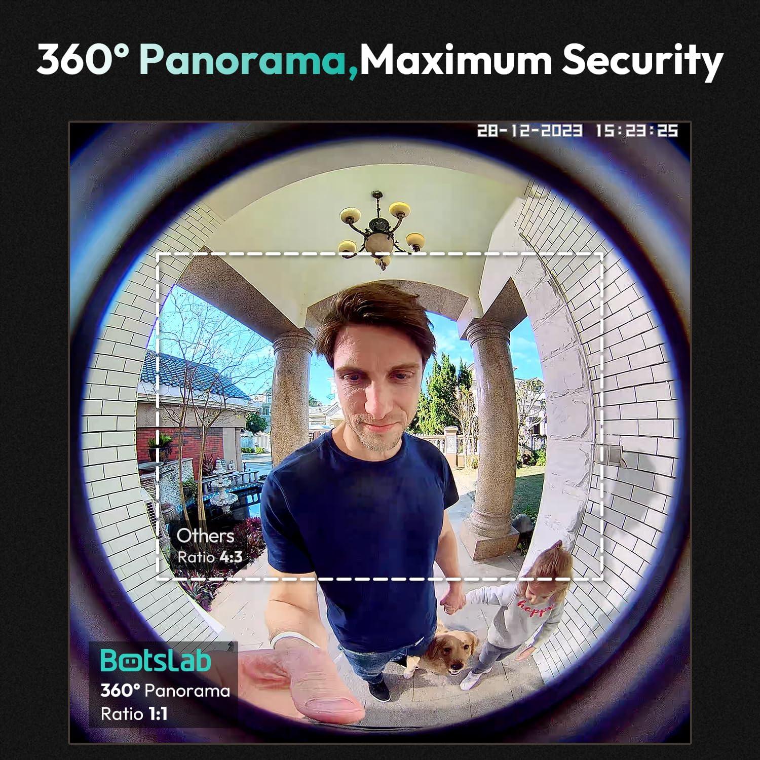 Cámara de Timbre Inalámbrica BOTSLAB R811 5MP 180°