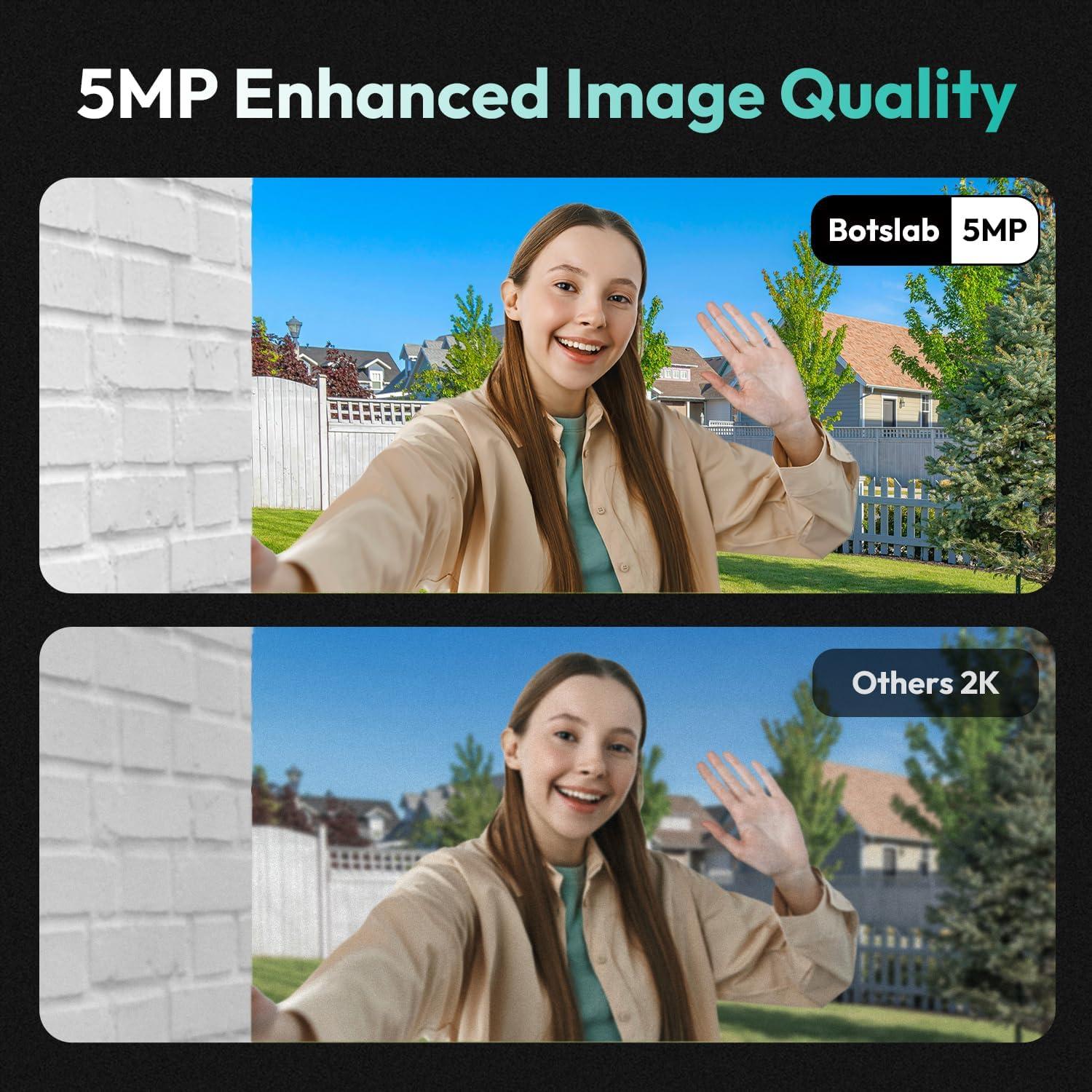 Cámara de Timbre Inalámbrica BOTSLAB R811 5MP 180°