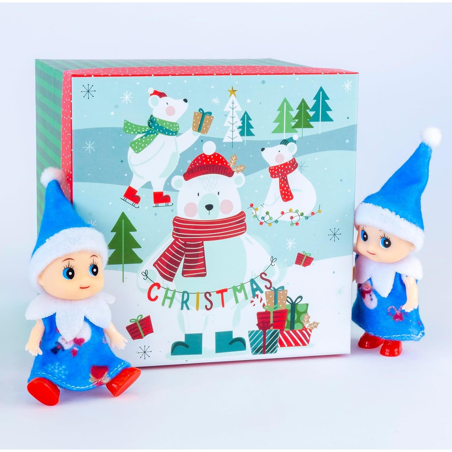 Muñeca Duende Bebé Pequeño ZTI Vestido Azul 10 cm