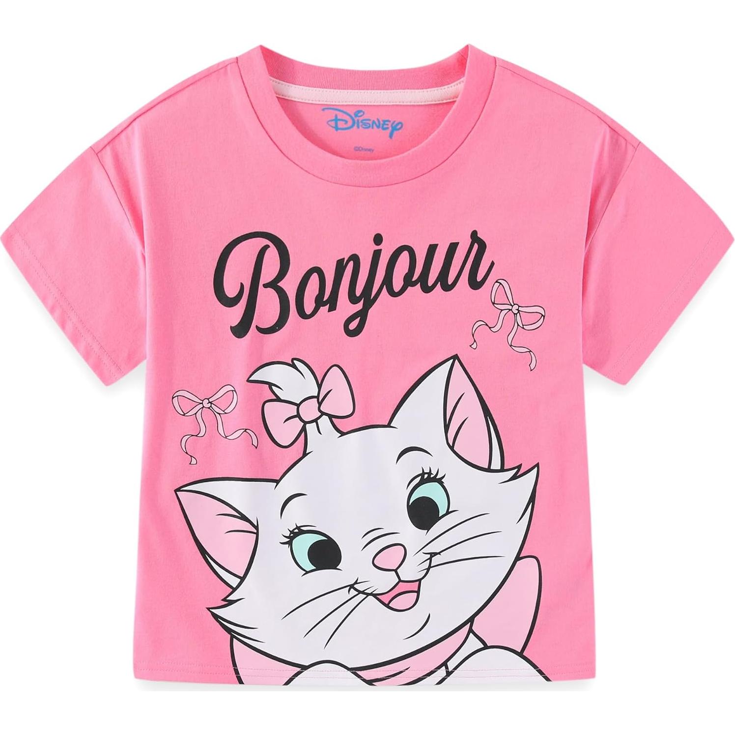 Conjunto Disney Los Aristogatos Marie para Niñas Grandes - Camiseta y Pantalones Cortos Rosa
