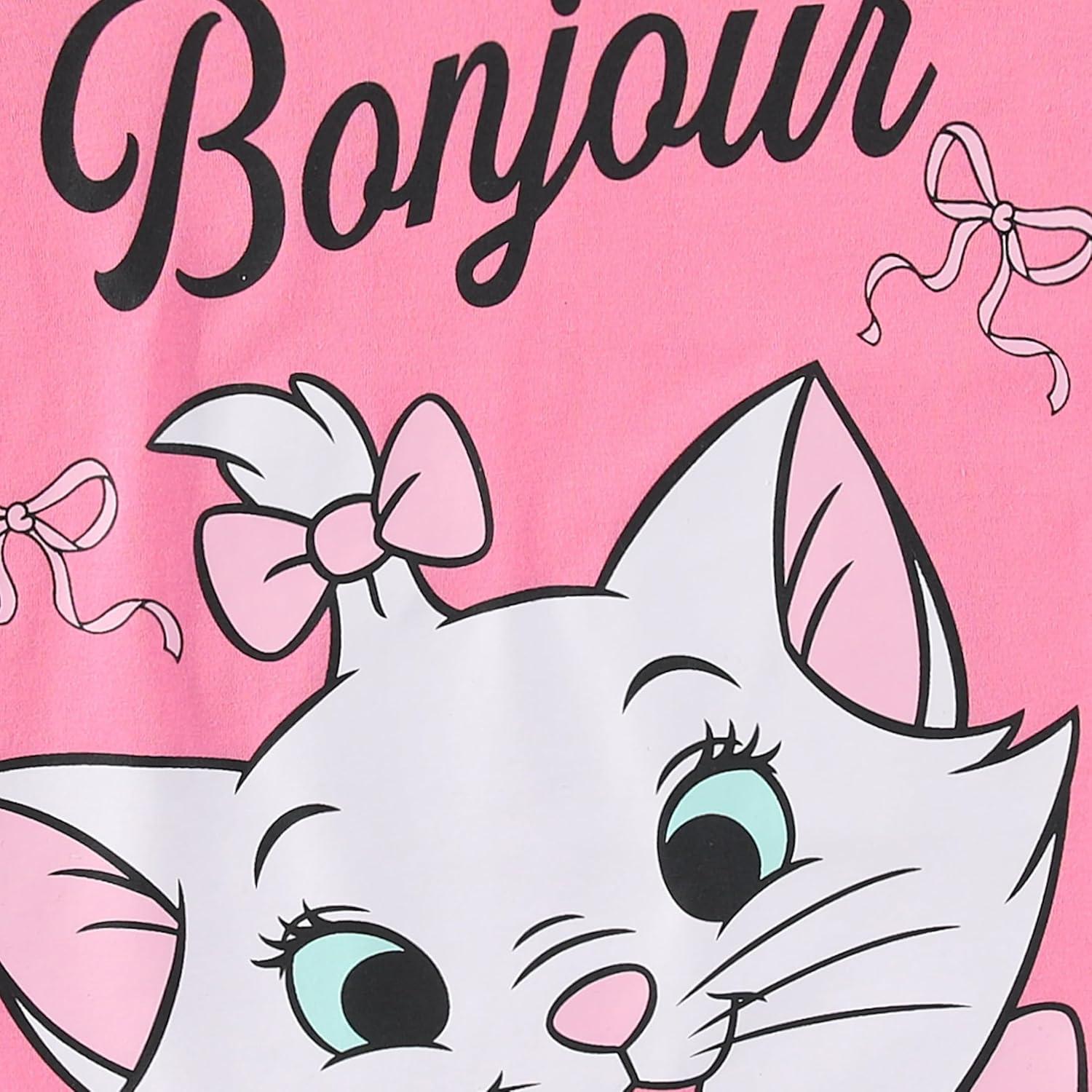 Conjunto Disney Los Aristogatos Marie para Niñas Grandes - Camiseta y Pantalones Cortos Rosa