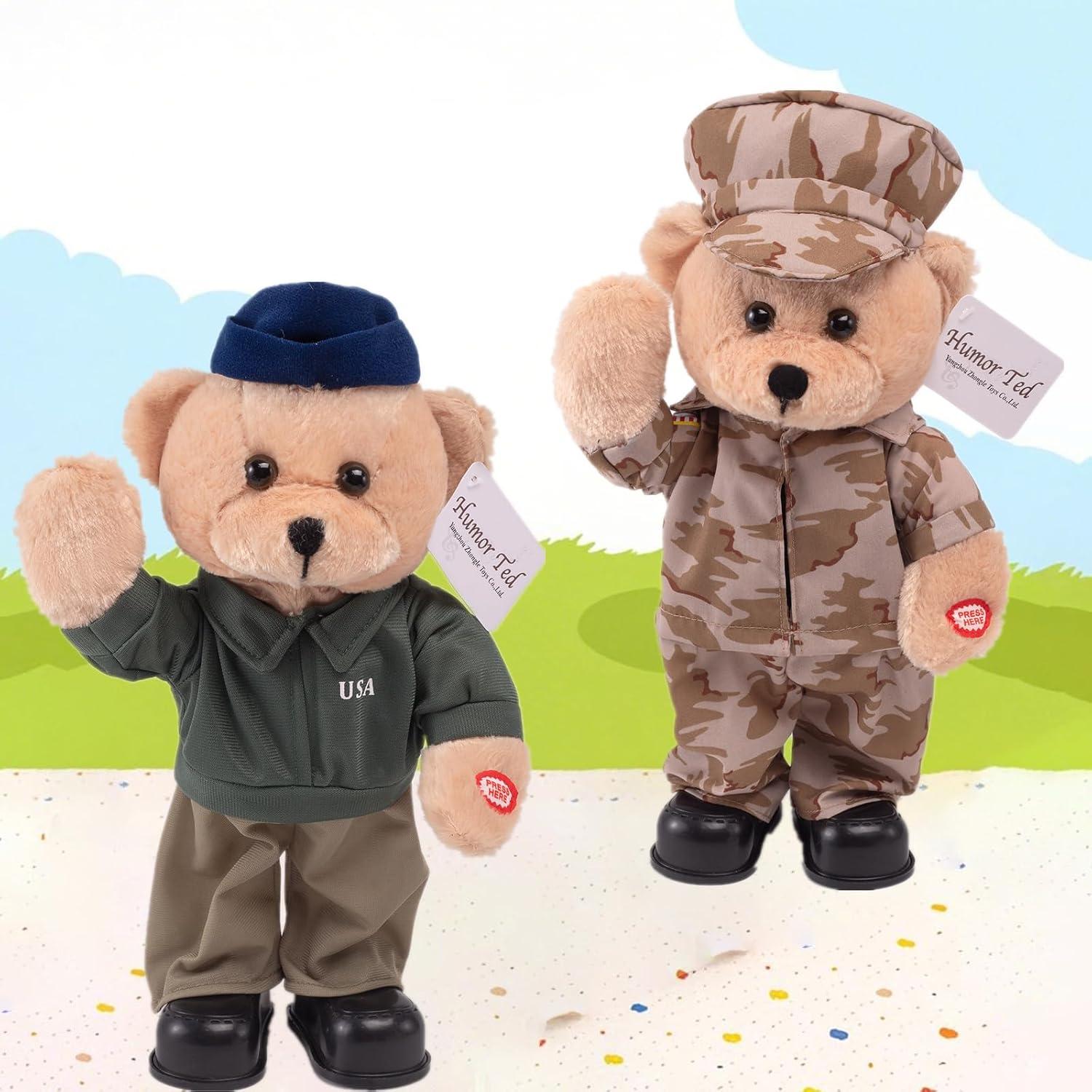 Osito de Peluche Cantante Militar Zhong Le 35.56 cm