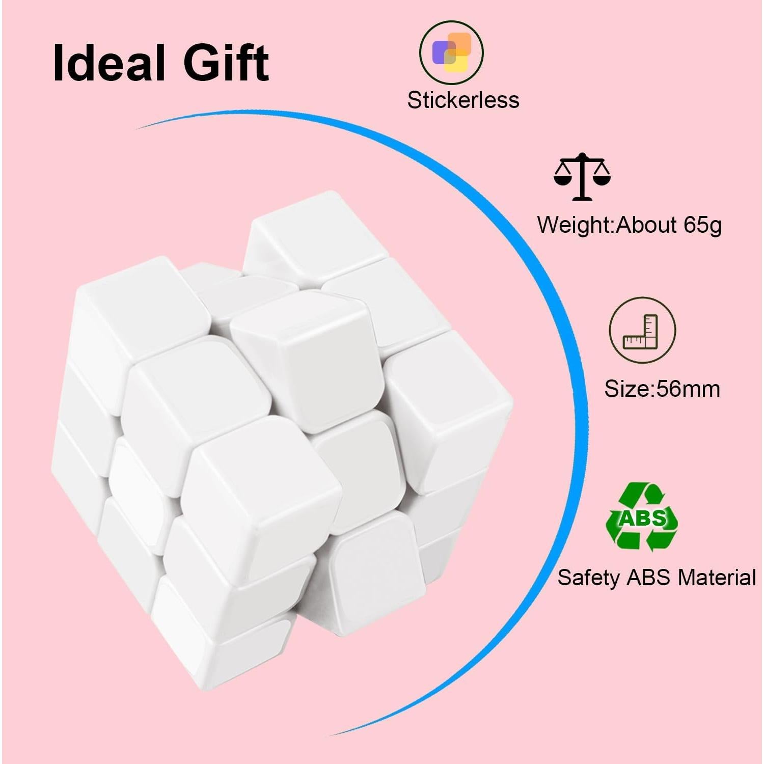 Cubo de Velocidad 3x3 Blanco Ella Dream - Juguete Antiestrés