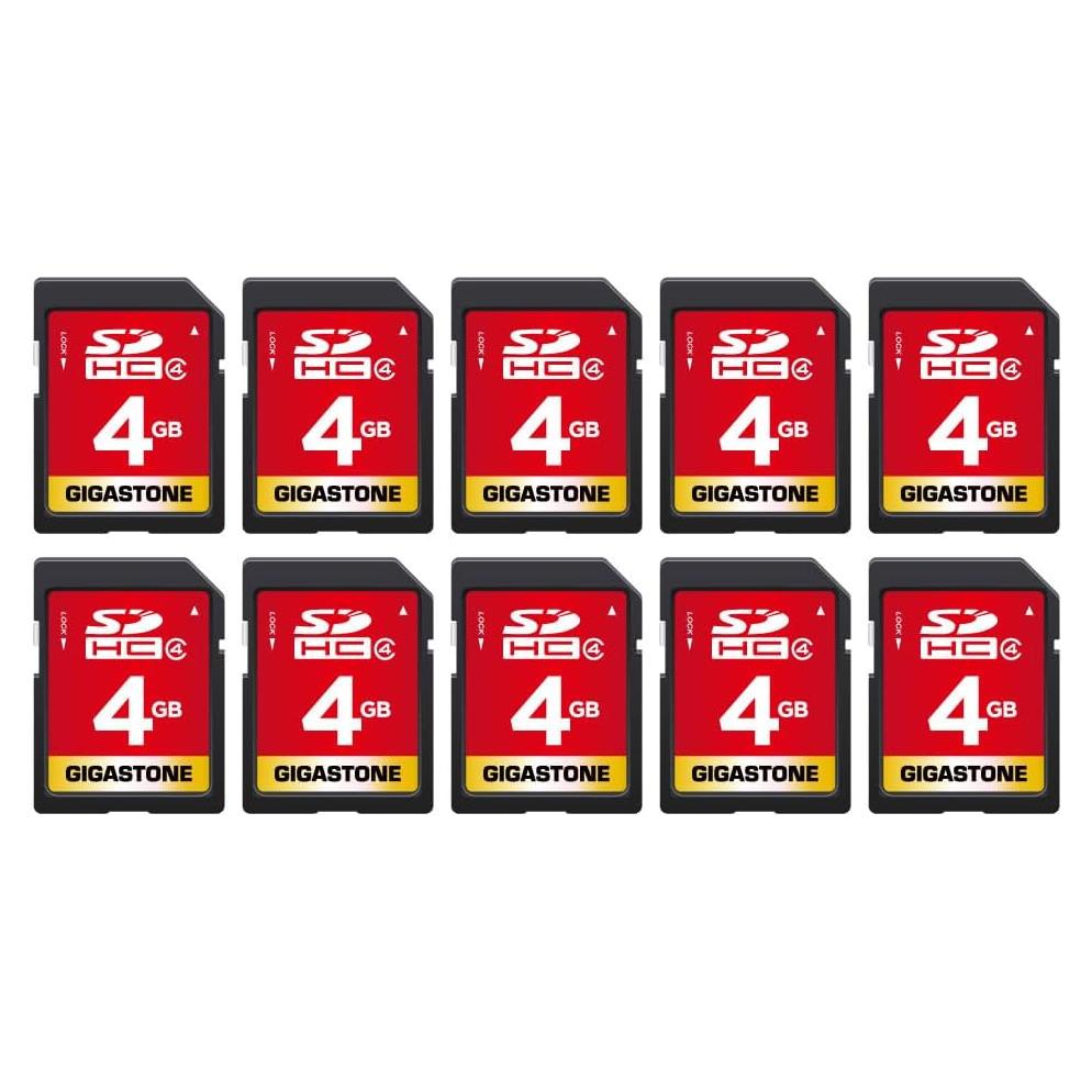 Tarjeta SDHC 4GB Gigastone Paquete de 10 Clase 4