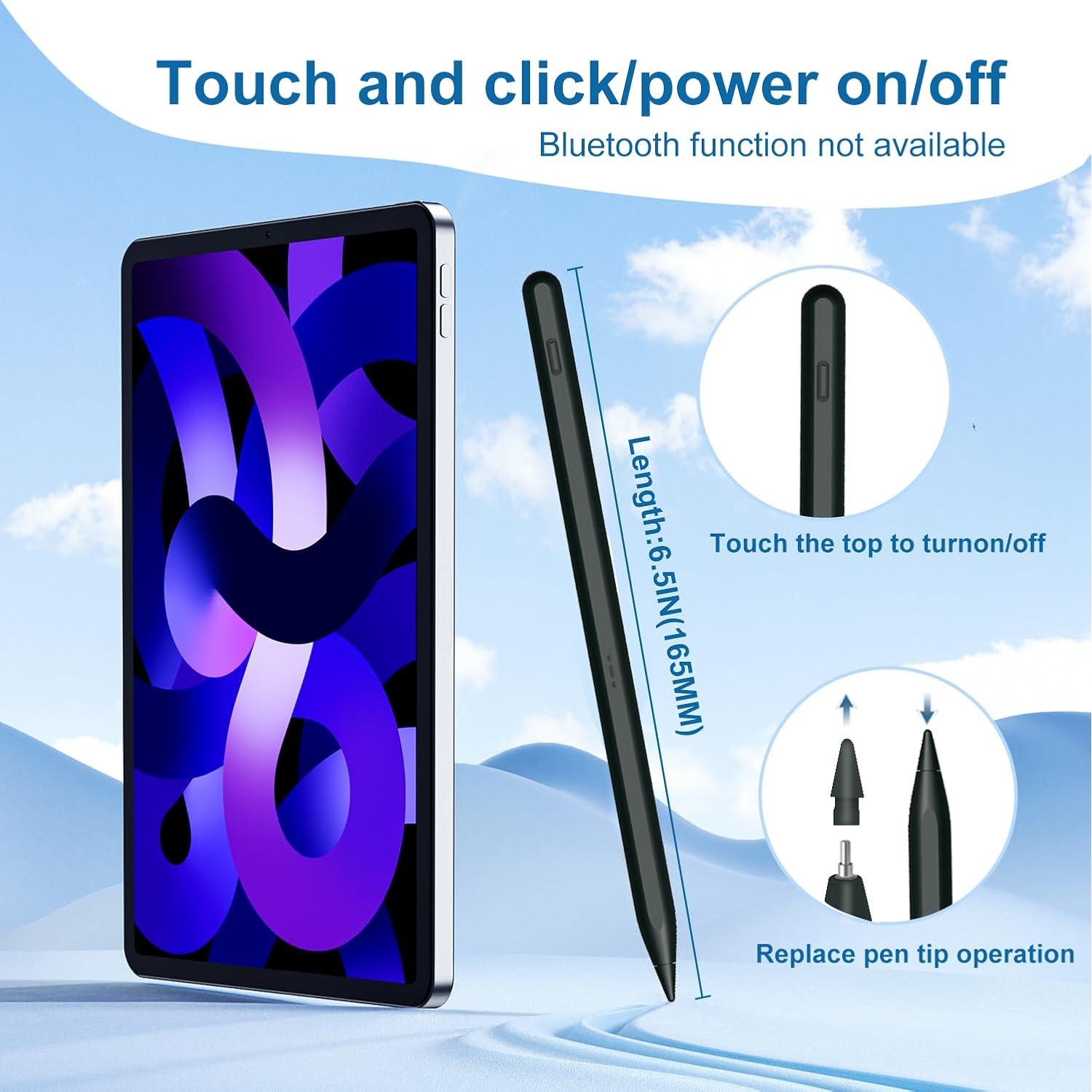 Lápiz Stylus YAGFK A9+ para Samsung Galaxy Tab A9/A8 Lite Negro