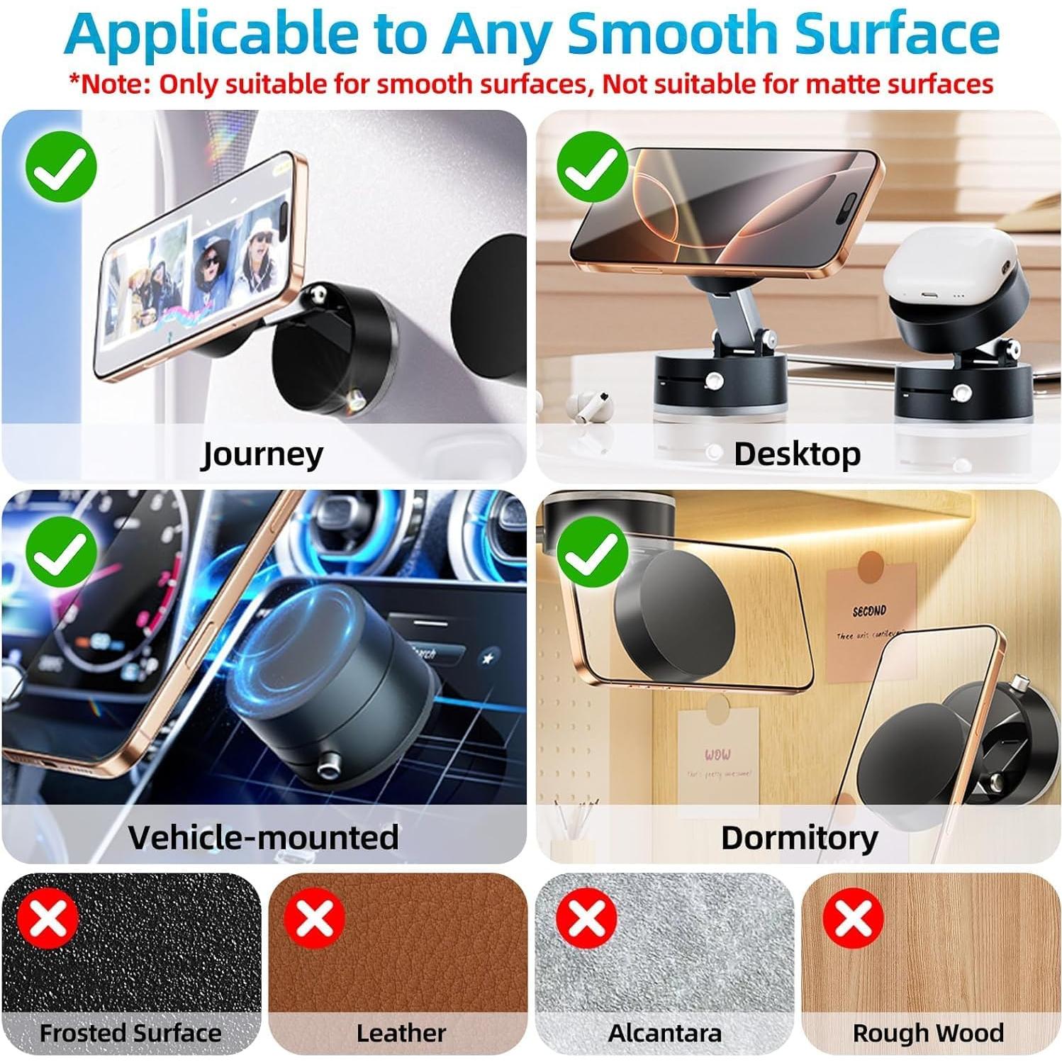 Soporte Magnético para Teléfono en Auto Faatchoi Negro Ajustable