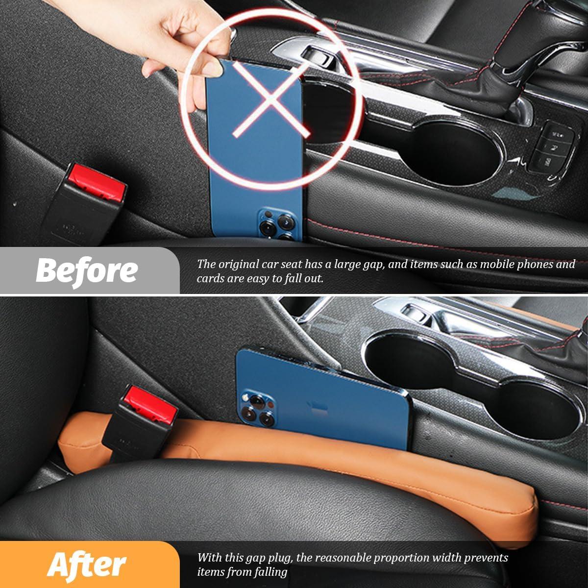 Relleno Espacio Asientos Coche FALVFUN Negro 44x5x5cm 2Pcs