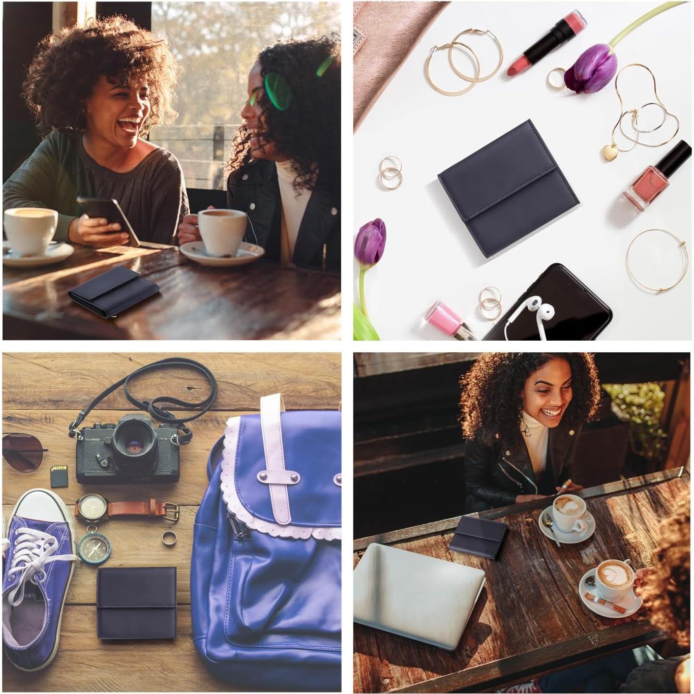 Billetera RFID Travelambo para Mujeres Compacta Negra