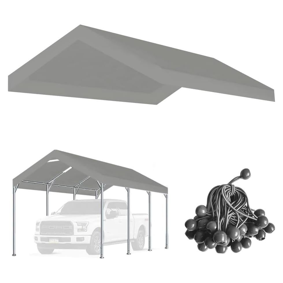 Cubierta de repuesto Vanteriam 12x6 m gris para carport