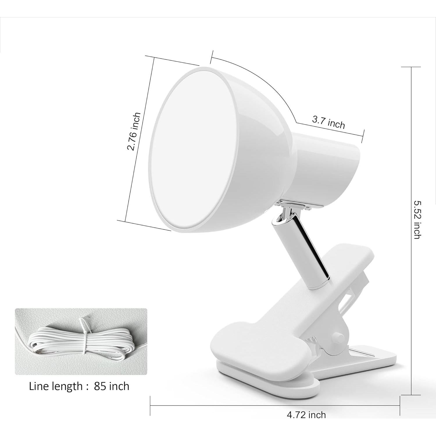 Lámpara de Clip LED Deeloop 5W 3000K Rotación 330° Blanca