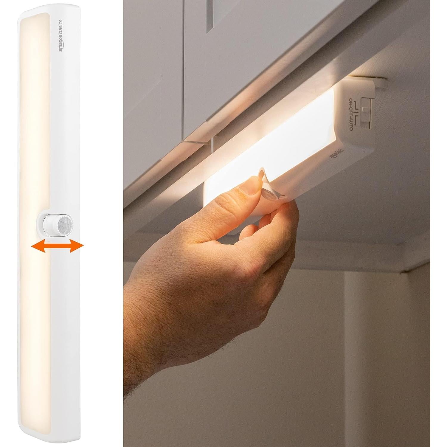 Barra de Luz LED Amazon Basics 30.48cm con Sensor de Movimiento