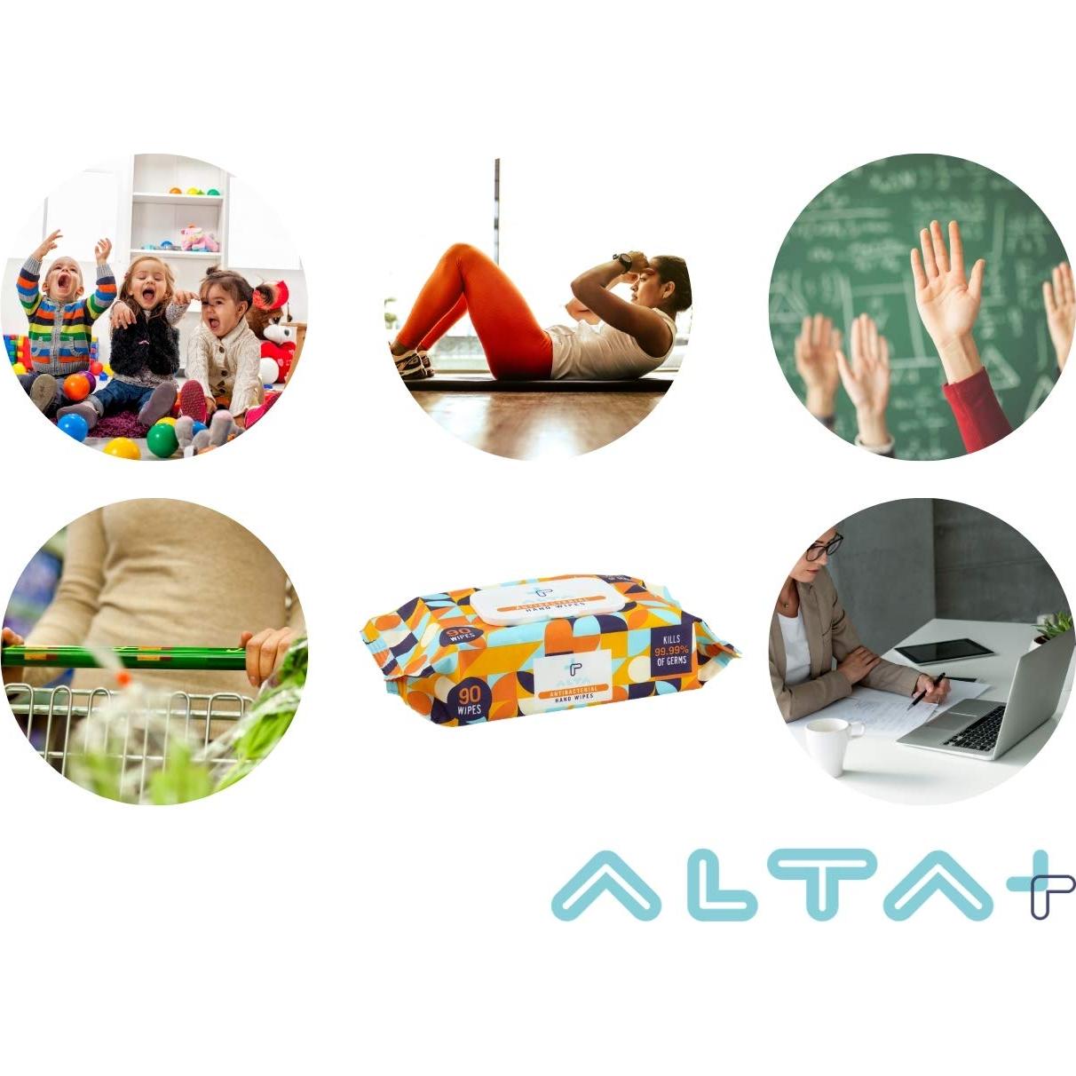 Toallitas Antibacteriales ALTA + 90 Unidades Sin Alcohol