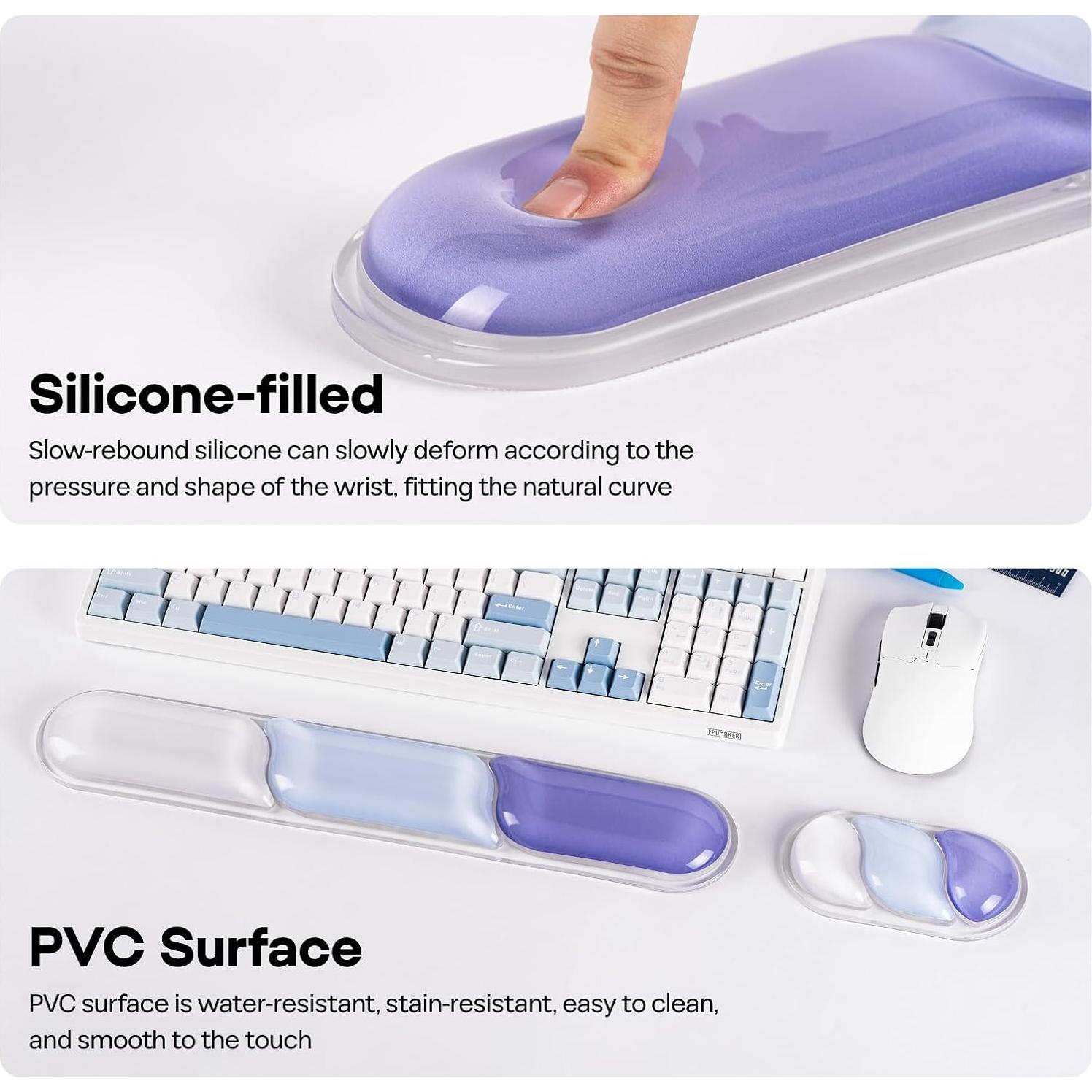 Reposamuñecas Ergonómico EPOMAKER CloudGel Azul 43.5x7.5cm