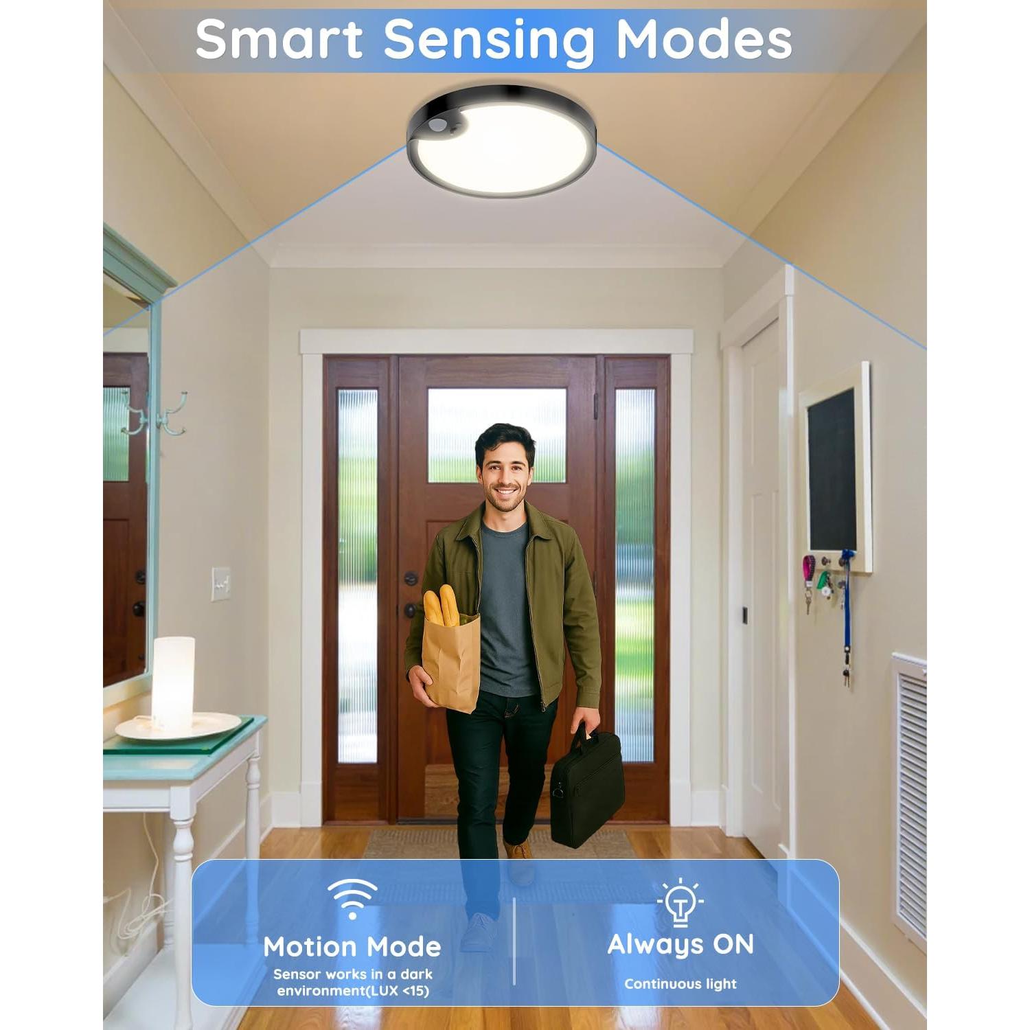 Luz de Ducha Impermeable TOOWELL con Sensor de Movimiento 20cm