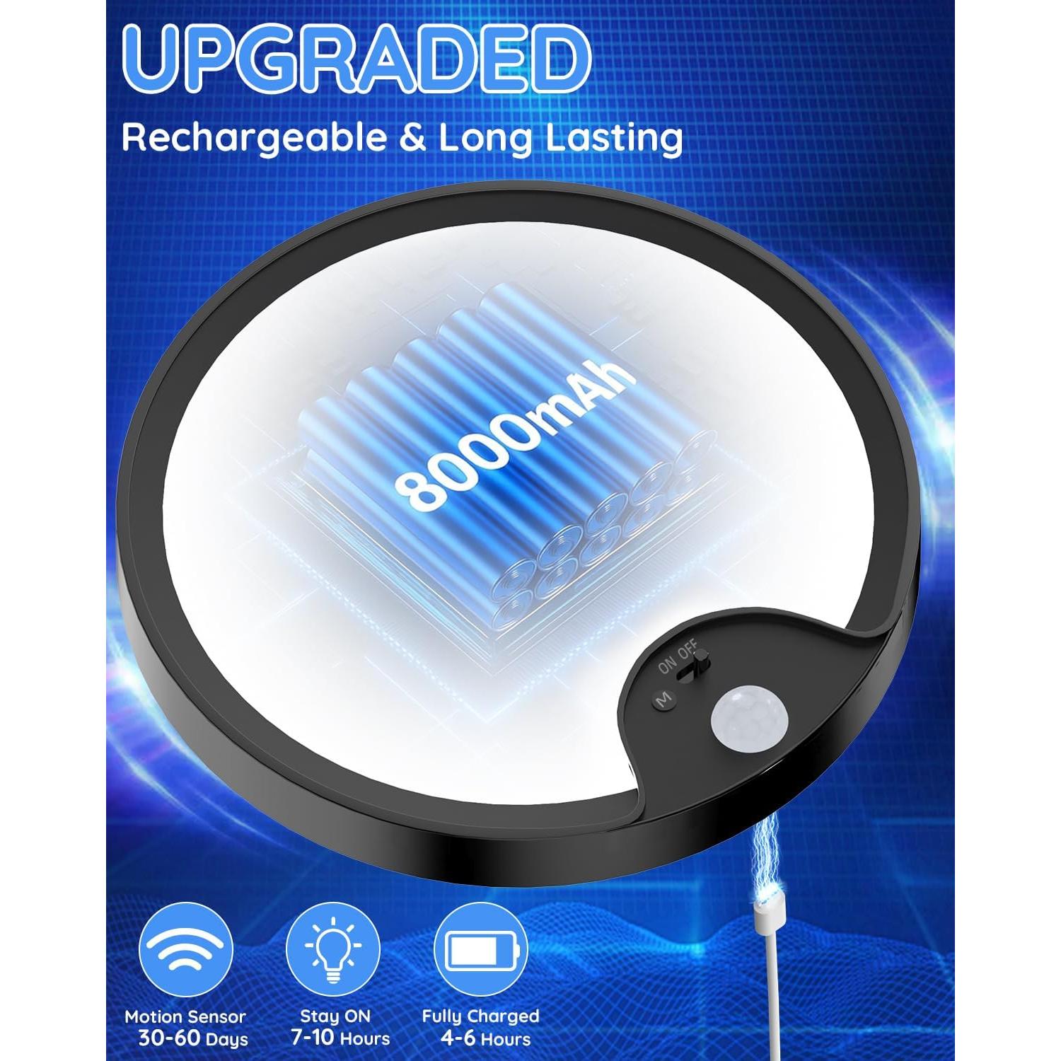 Luz de Ducha Impermeable TOOWELL con Sensor de Movimiento 20cm