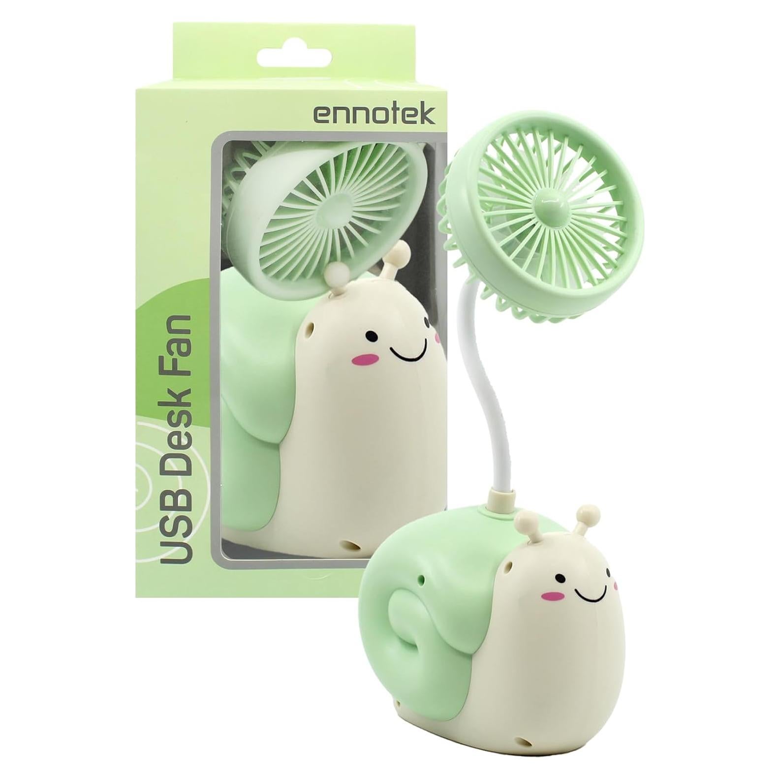 Ventilador de Mesa USB-C Ennotek Animal Verde 5V Silencioso