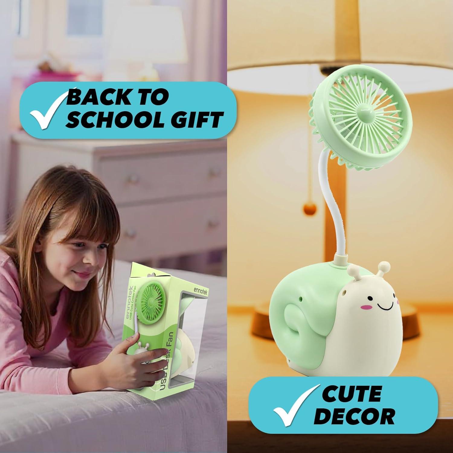 Ventilador de Mesa USB-C Ennotek Animal Verde 5V Silencioso