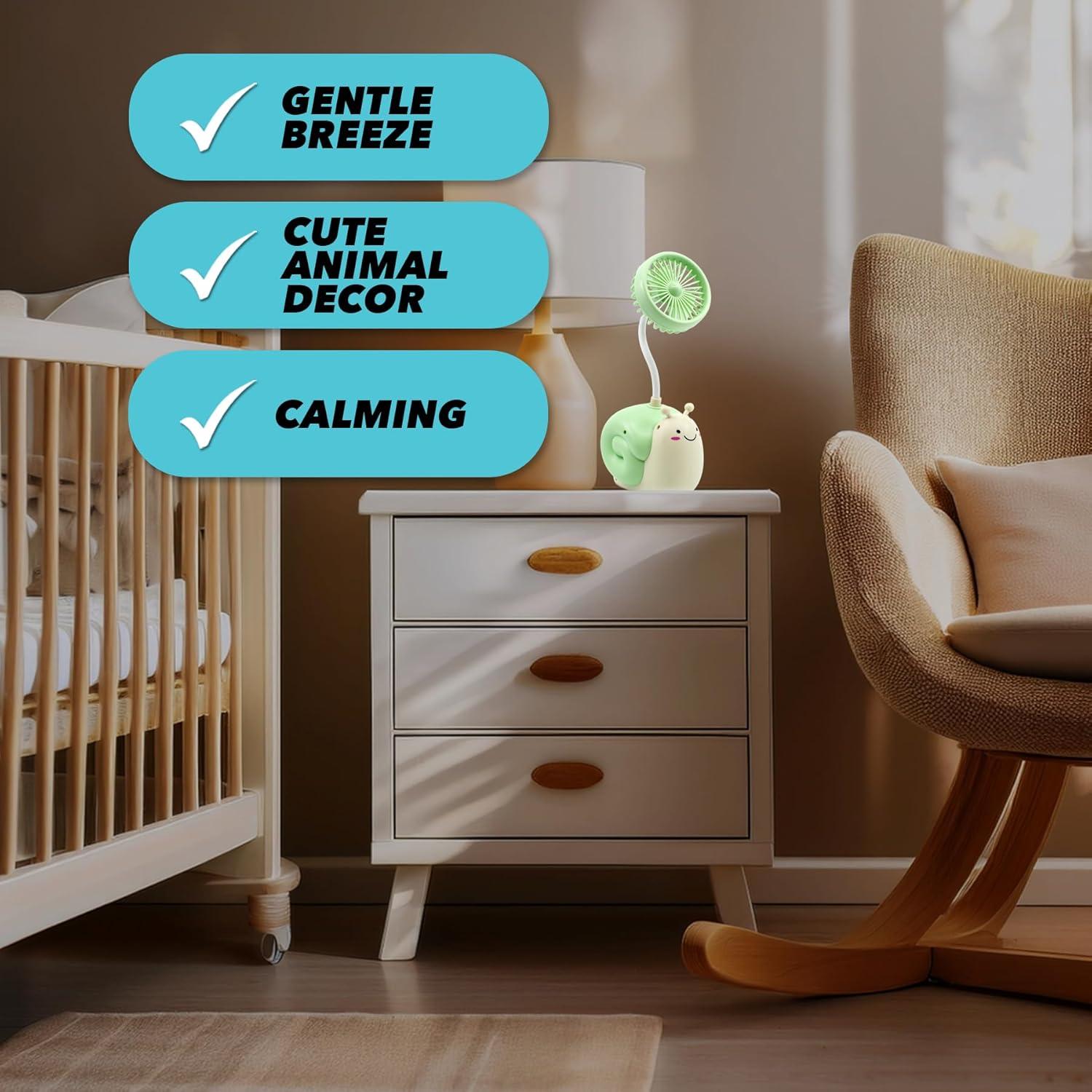 Ventilador de Mesa USB-C Ennotek Animal Verde 5V Silencioso