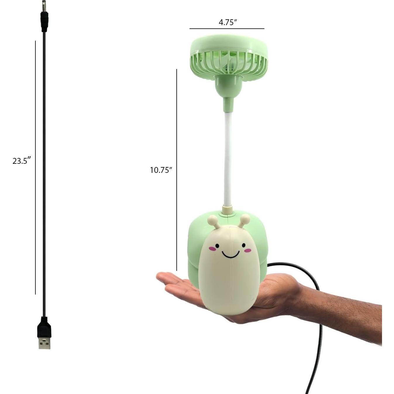 Ventilador de Mesa USB-C Ennotek Animal Verde 5V Silencioso