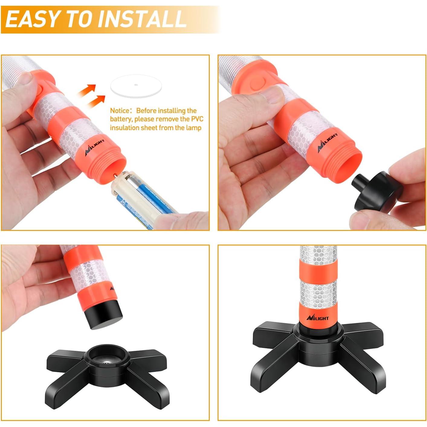 Kit de Emergencia LED Nilight - 2 Luces con Soporte y Baterías