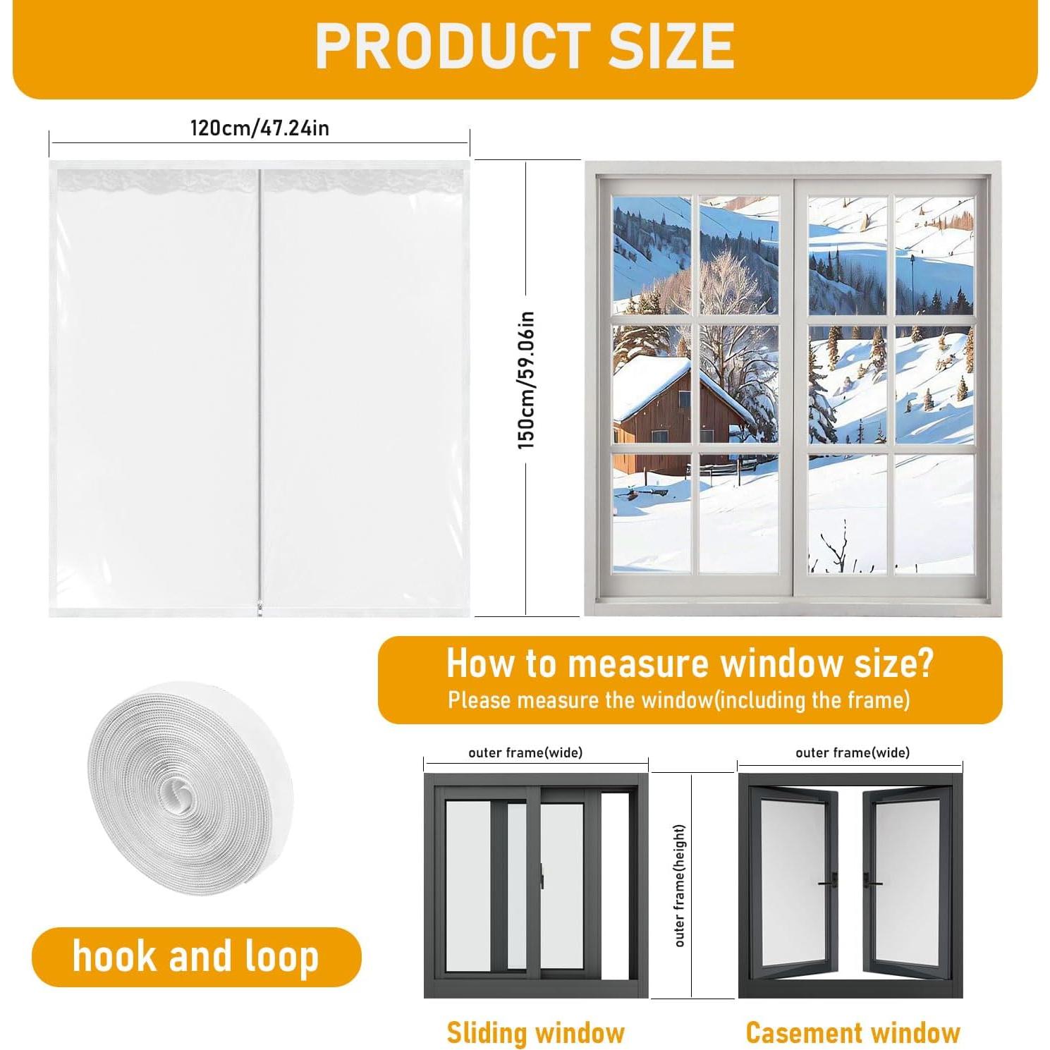 Kit de Aislamiento de Ventana MANOPAWS 120 x 150 cm Térmico
