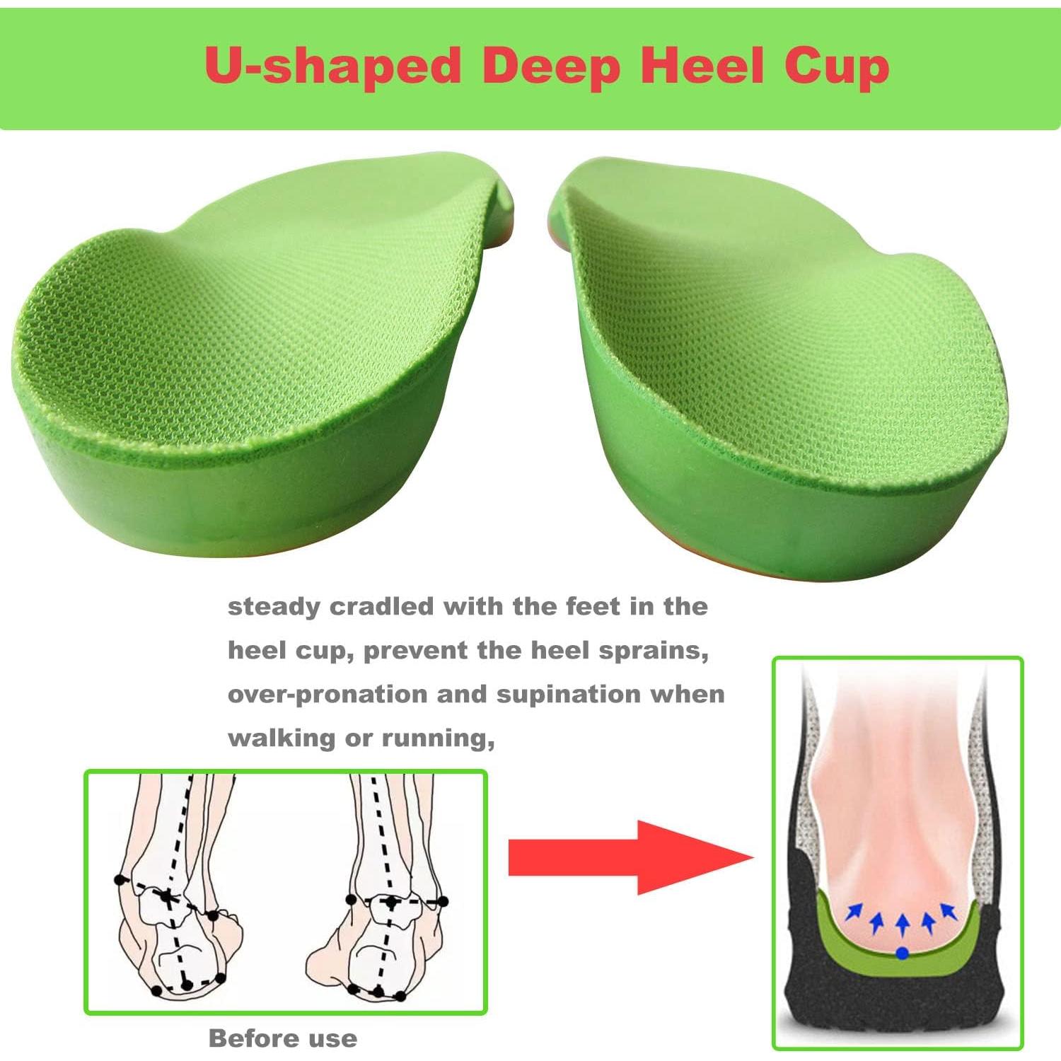 Plantillas ortopédicas Bellcon para niños, soporte arco, gel