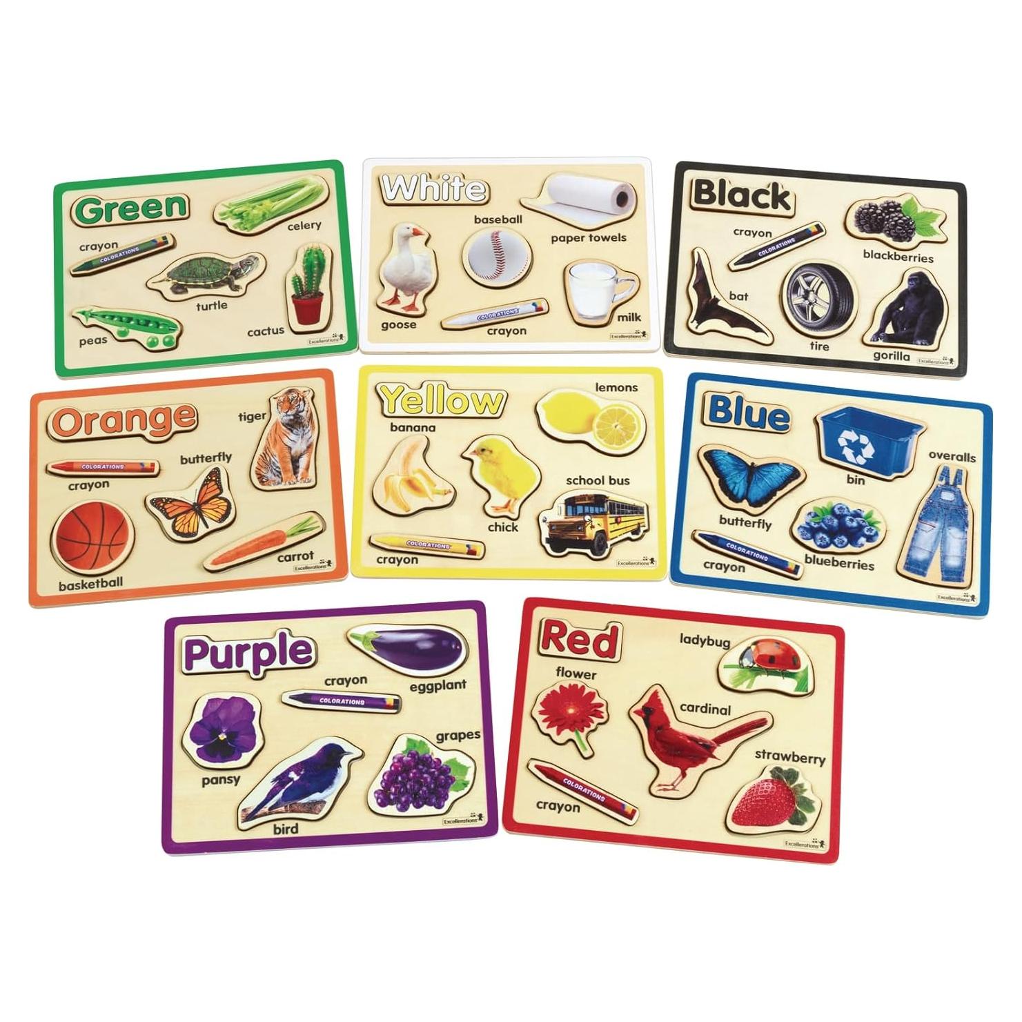 Rompecabezas de Madera Excellerations Set 8 Colores Aprendizaje