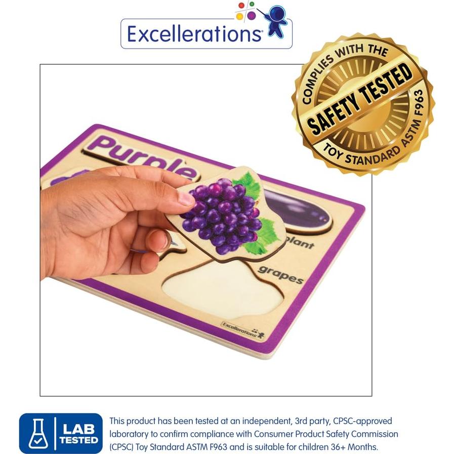Rompecabezas de Madera Excellerations Set 8 Colores Aprendizaje