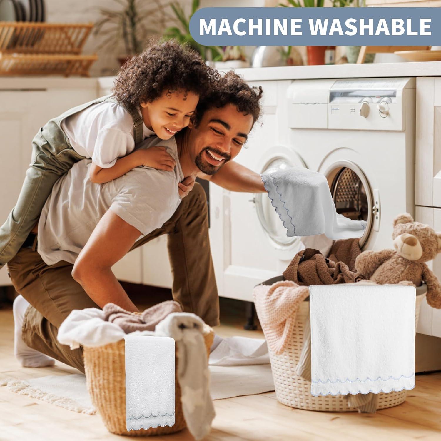 Toallas de Mano 100% Algodón RRBXIA 2 Pcs 40x68 cm Azul