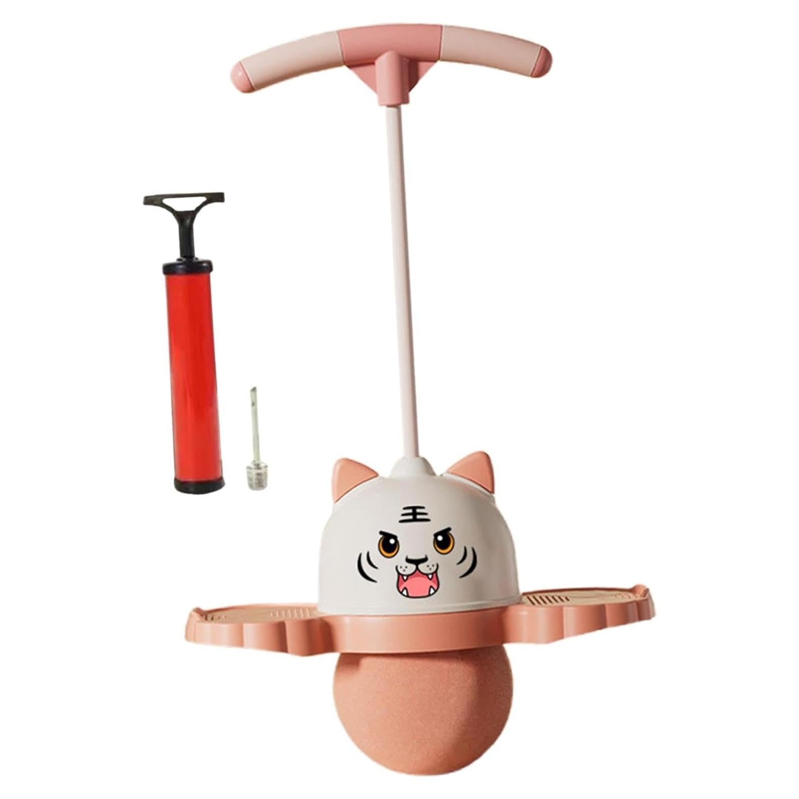 Pogo Ball con Mango Yiju para Niños, Rosa, 38x90 cm