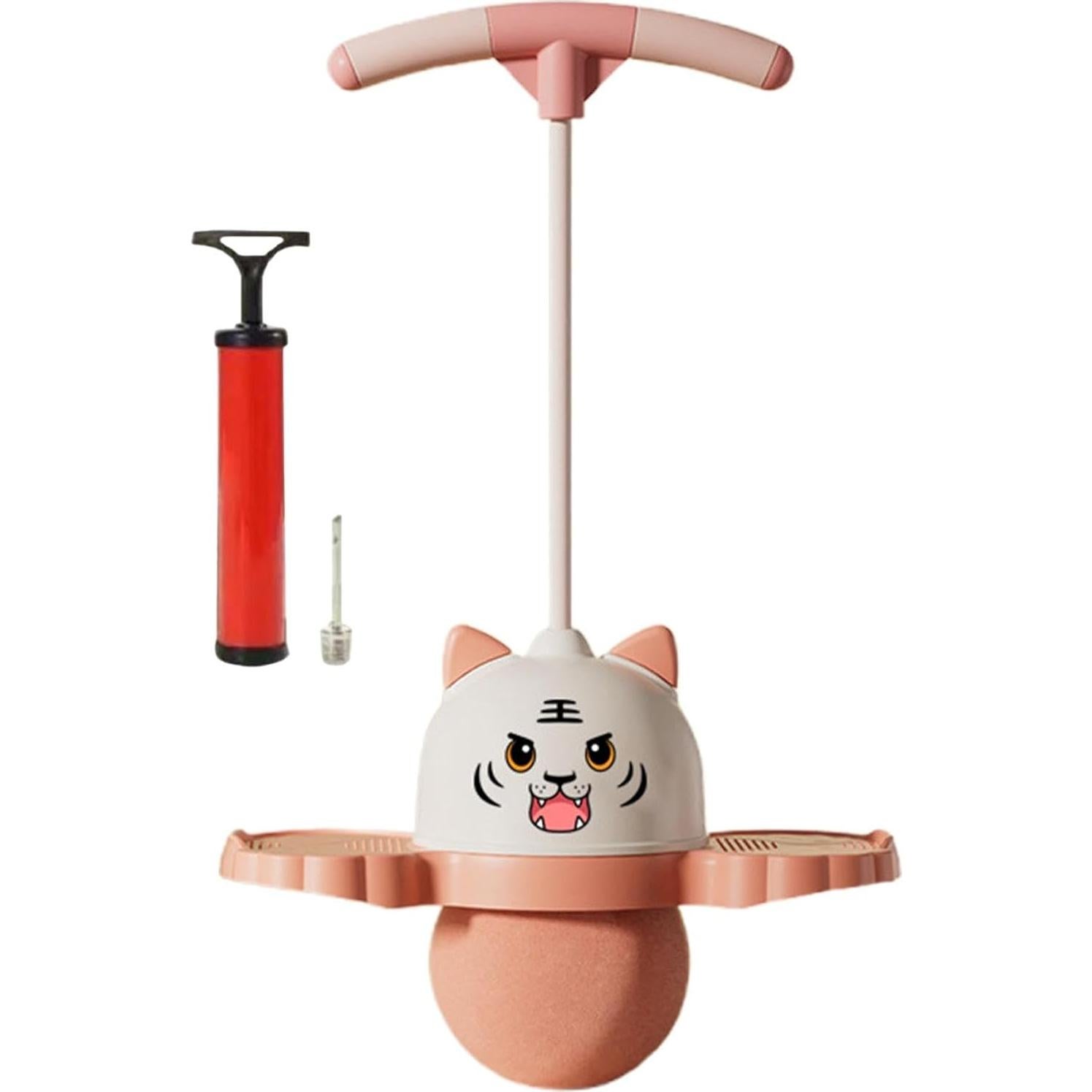 Pogo Ball con Mango Yiju para Niños, Rosa, 38x90 cm