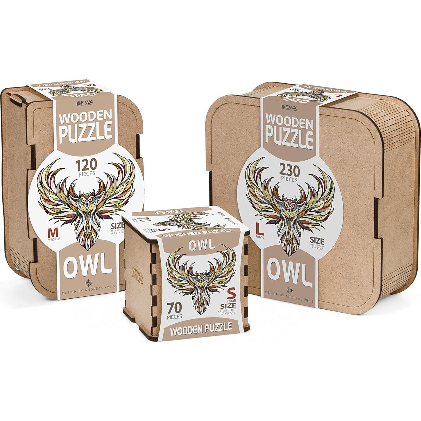 Rompecabezas de Madera EWA OWL S 70 Piezas Decorativo