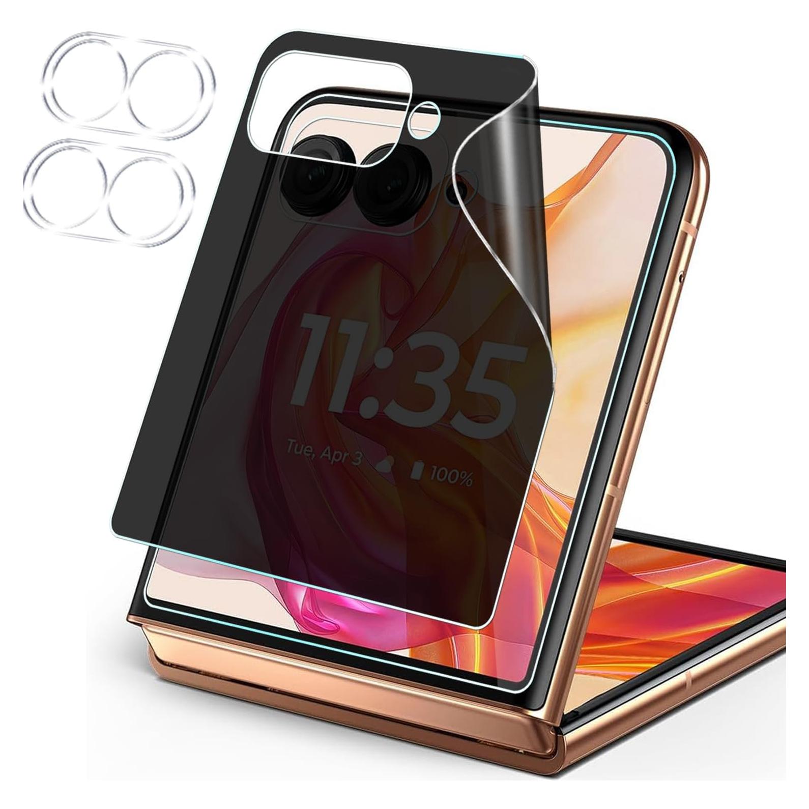 Zeking Protector de Pantalla y Lente para Motorola Razr 50