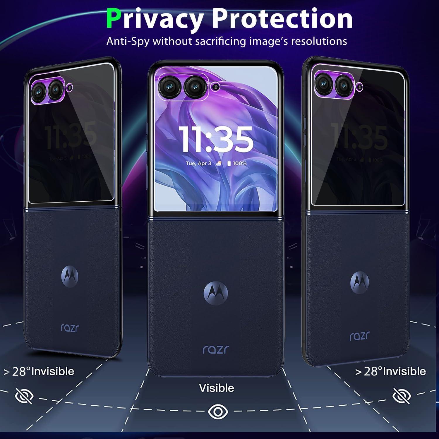 Zeking Protector de Pantalla y Lente para Motorola Razr 50