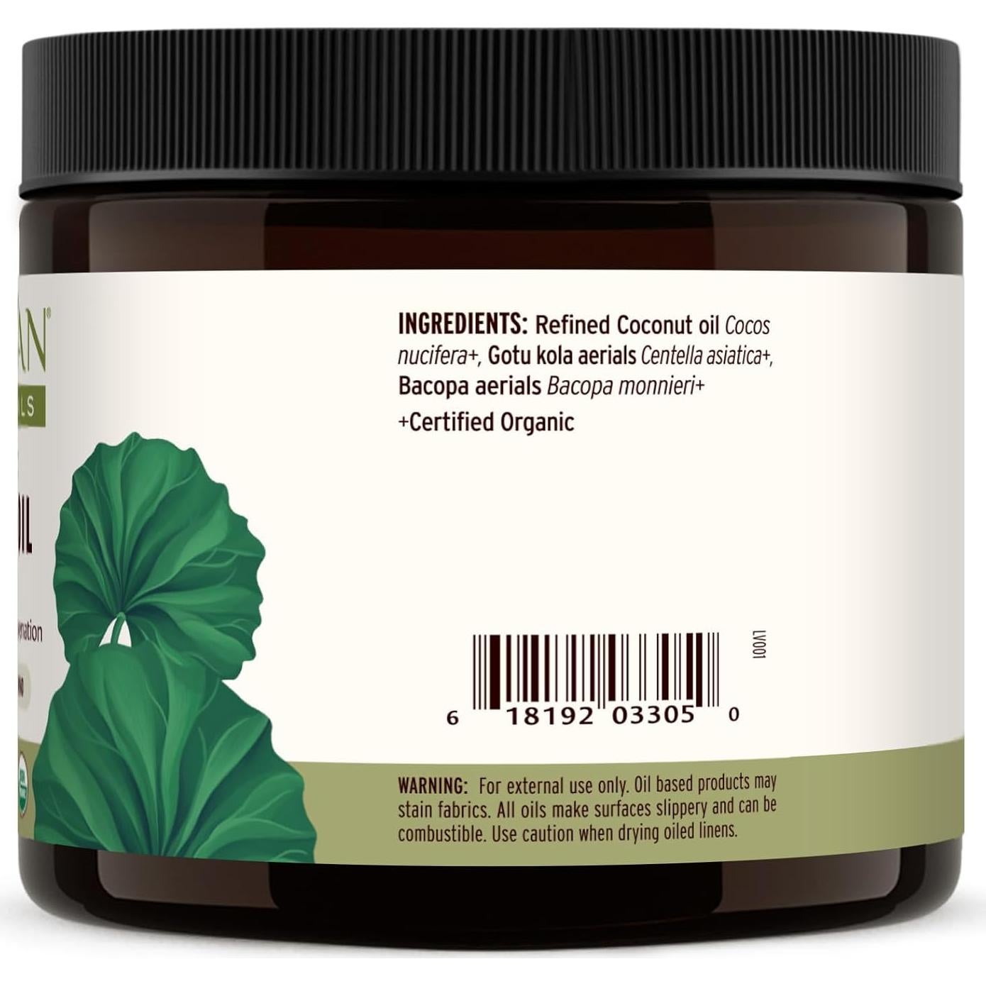 Aceite de Masaje Ayurvédico Orgánico Banyan 414 ml - Brahmi y Coco