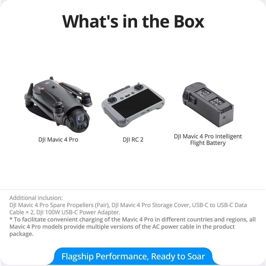 DJI Mavic 4 Pro Drone con RC 2, Cámara 100MP, 51 min vuelo