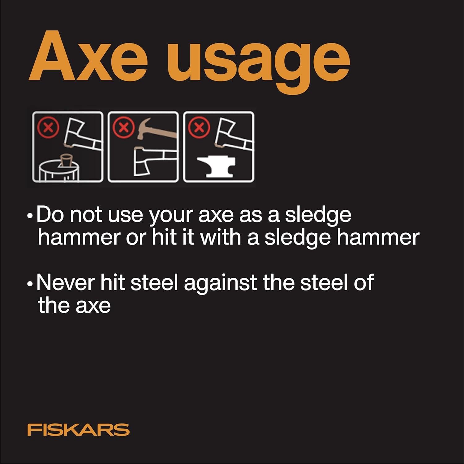 Hacha Fiskars X7 para Partir Madera 35.56 cm 0.68 kg