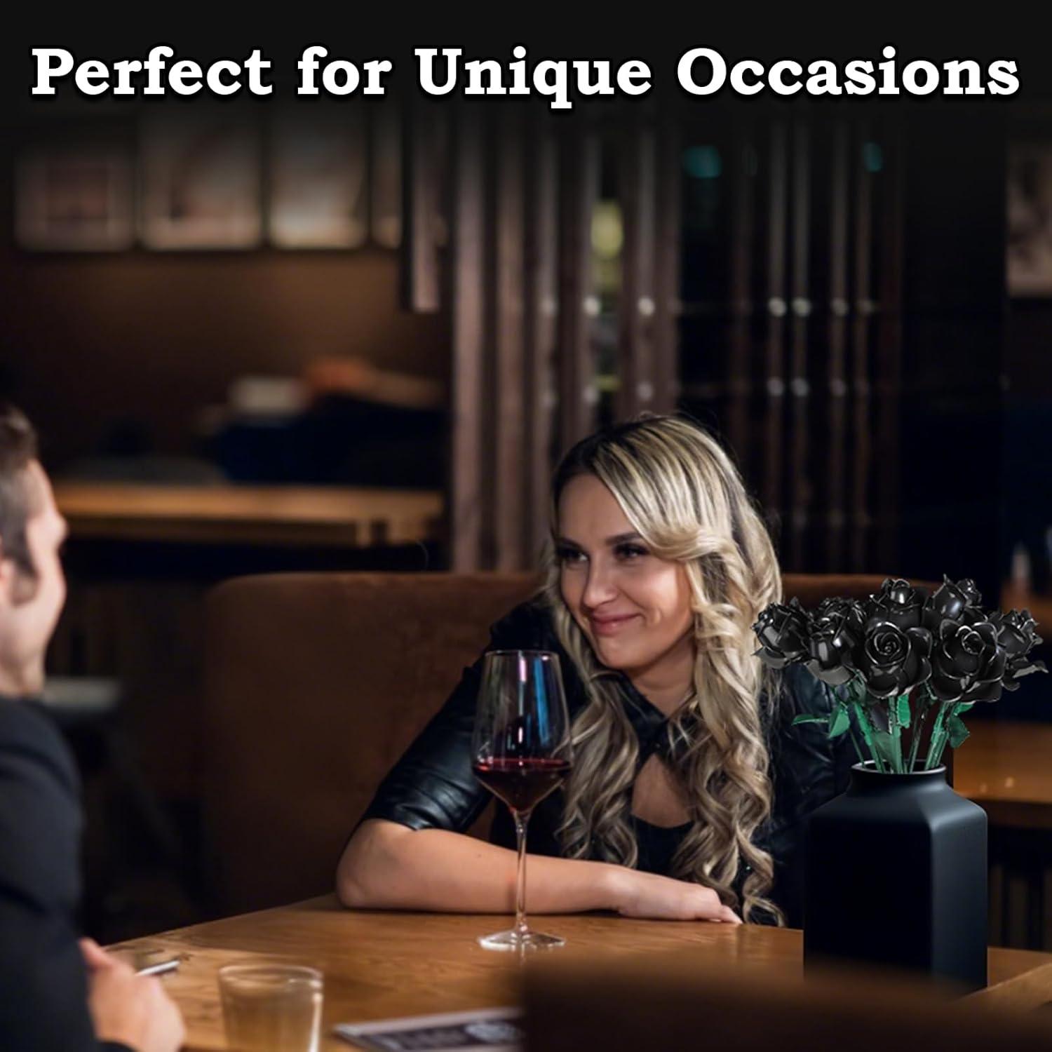 Set de Bloques de Construcción 12 Rosas Negras HAYXUN 585 PCS