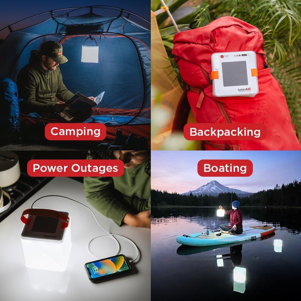 Linterna Solar LuminAID Max QI 200 Lúmenes Cargador USB