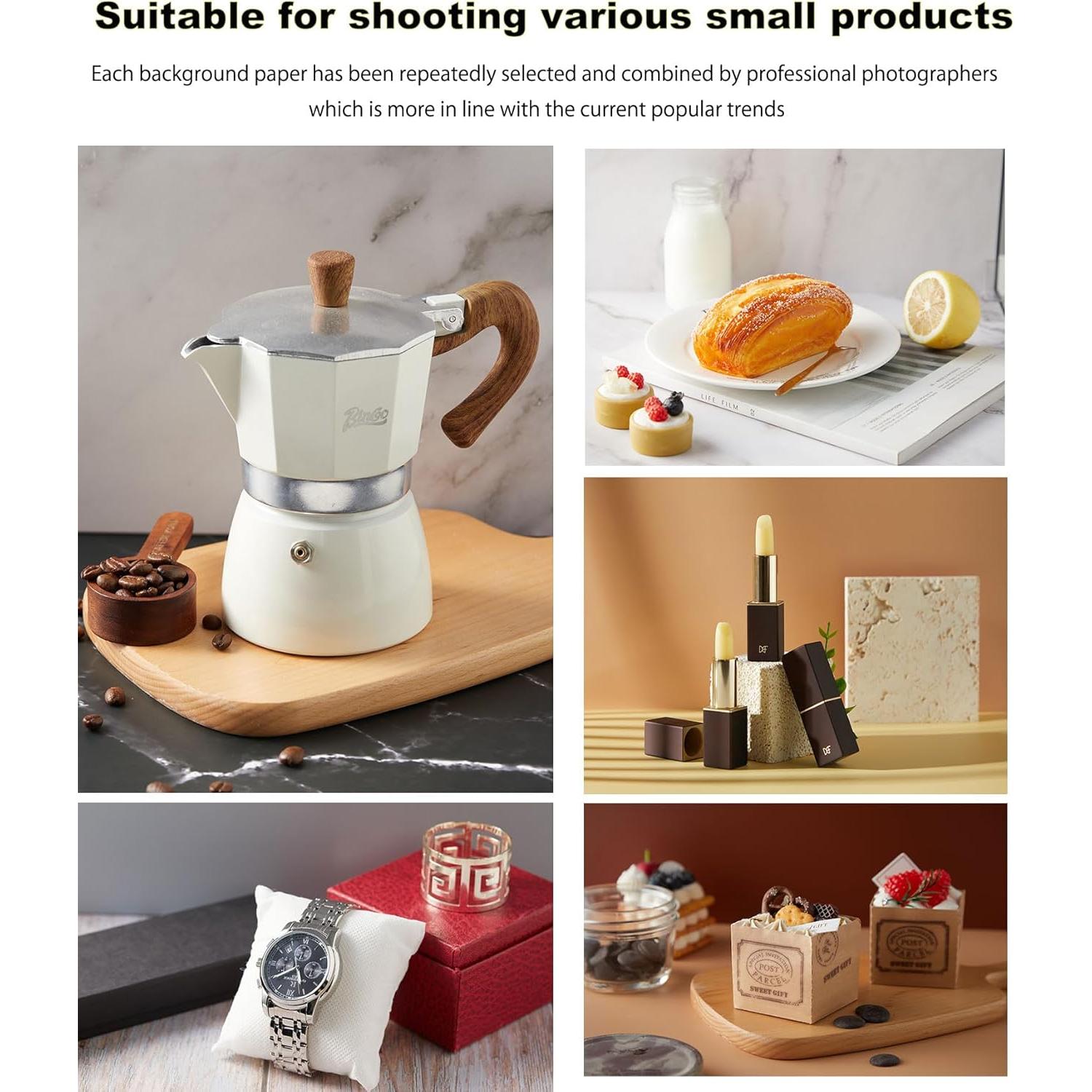 Kit de Fotografía de Productos Pequeños BYSTONE A3board 8 Fondos