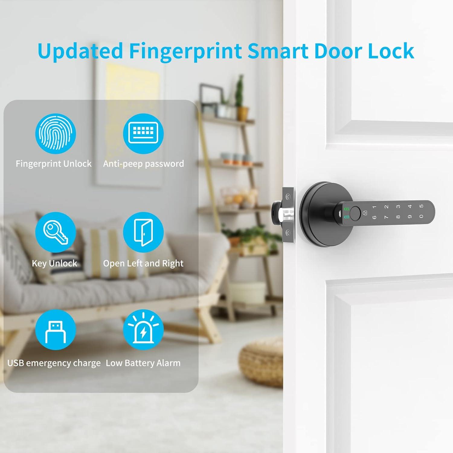 Cerradura Inteligente BAFUWEIY con Huella Dactilar y Teclado