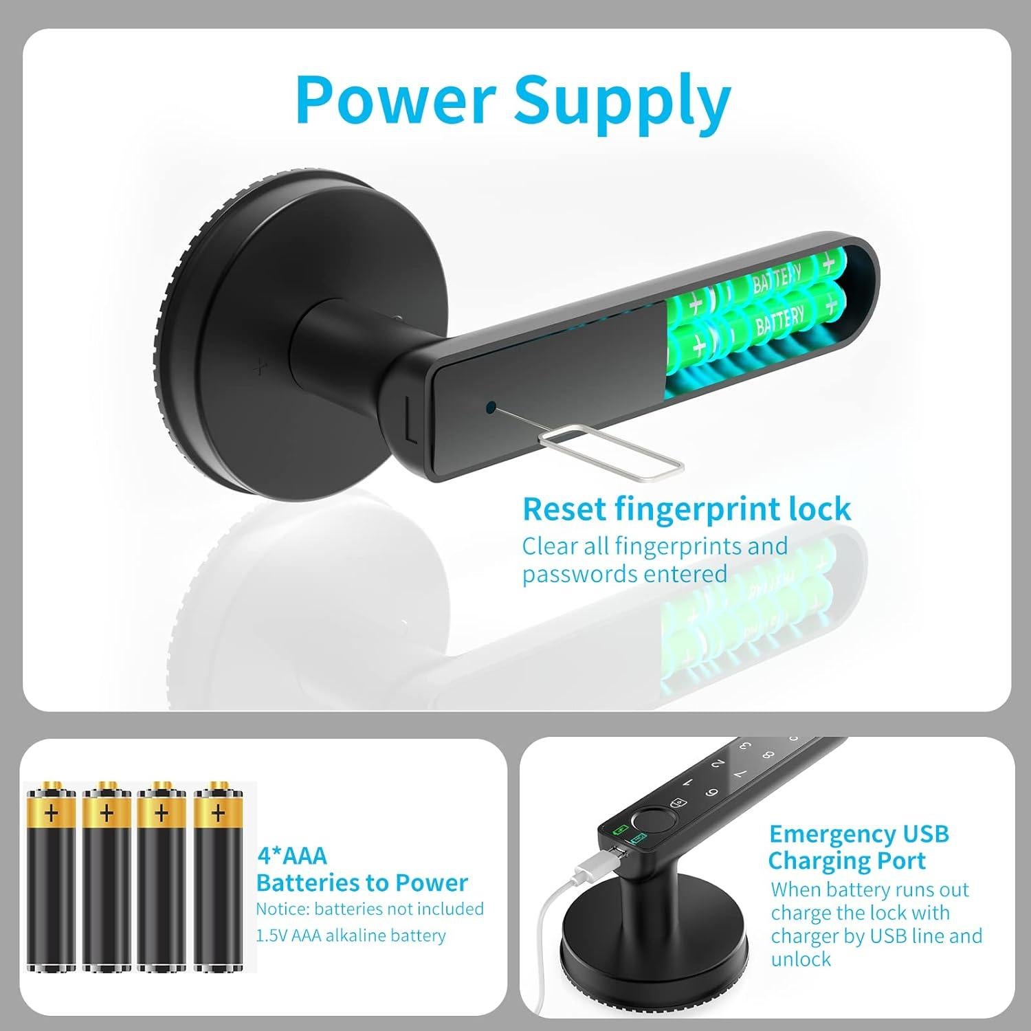 Cerradura Inteligente BAFUWEIY con Huella Dactilar y Teclado