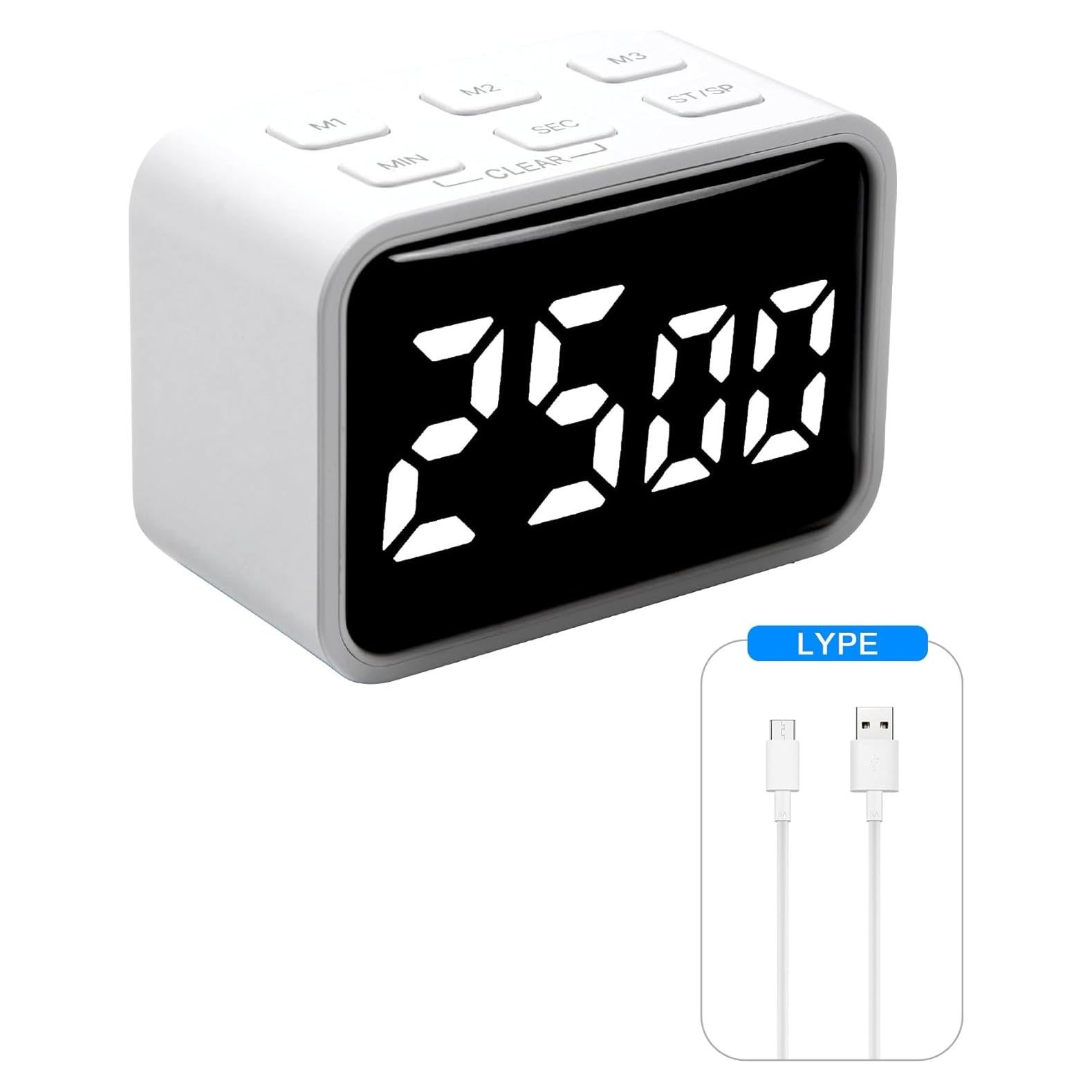 Temporizador Pomodoro Digital TPNEG Blanco Recargable USB