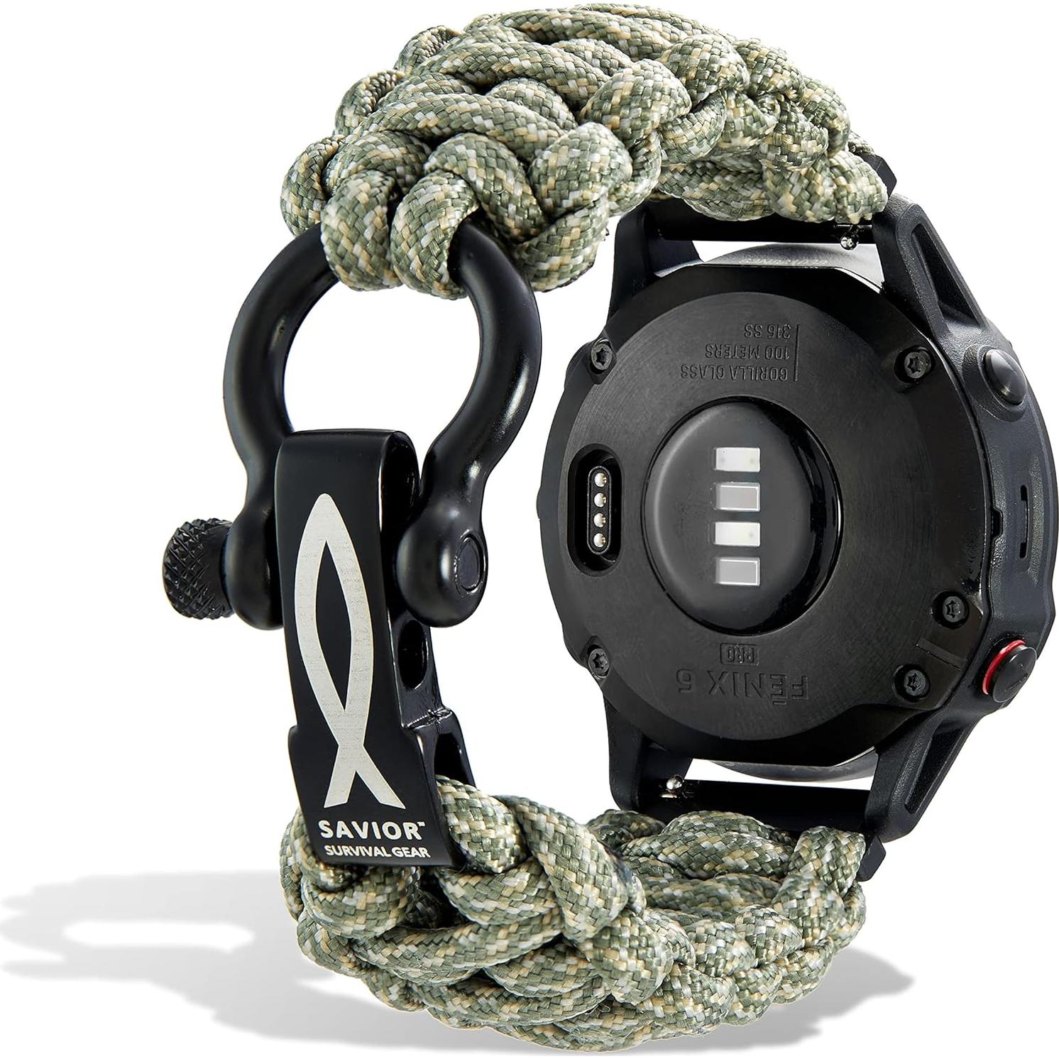 Banda de Reloj Paracord 20mm Savior Survival Gear - Unisex
