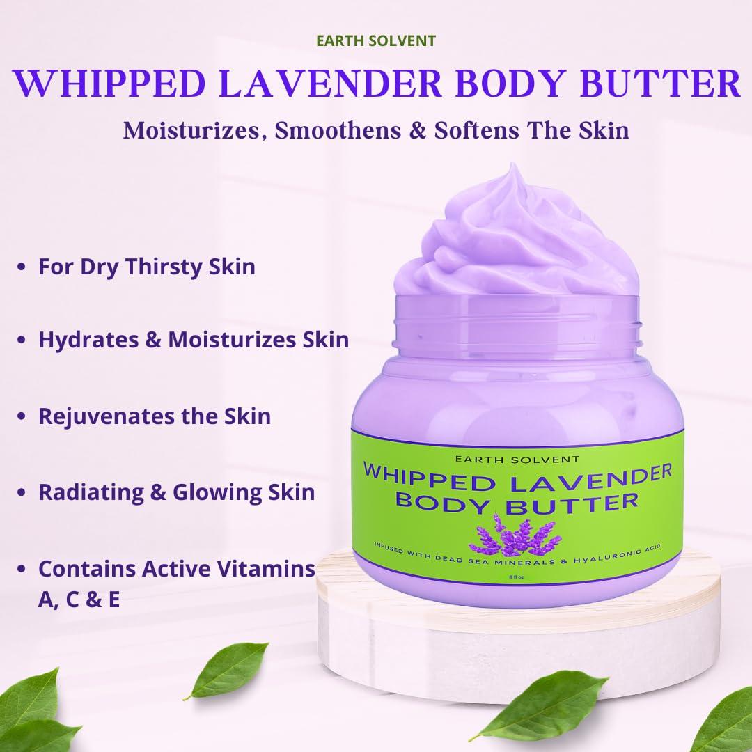 Manteca Corporal de Lavanda Earth Solvent 236.6 ml Hidratante