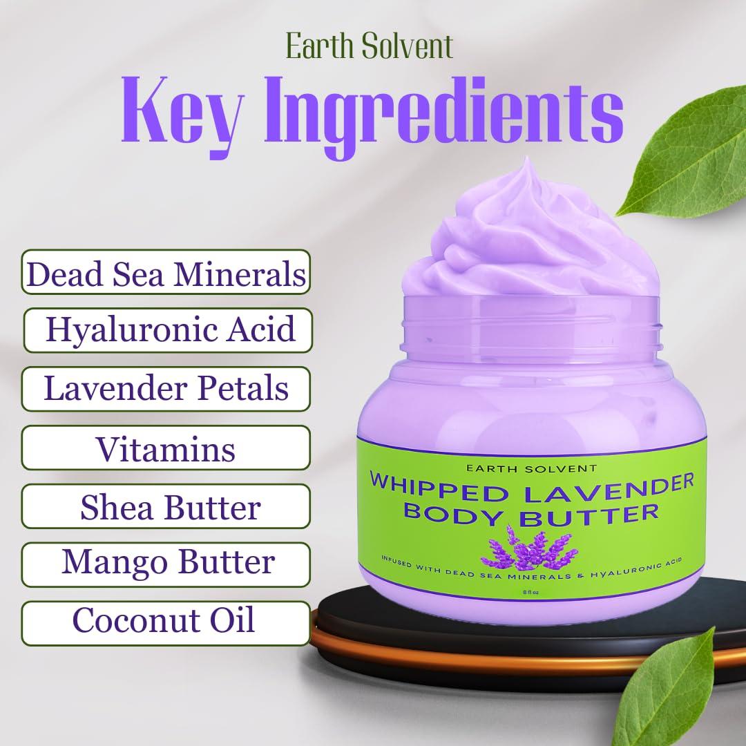 Manteca Corporal de Lavanda Earth Solvent 236.6 ml Hidratante