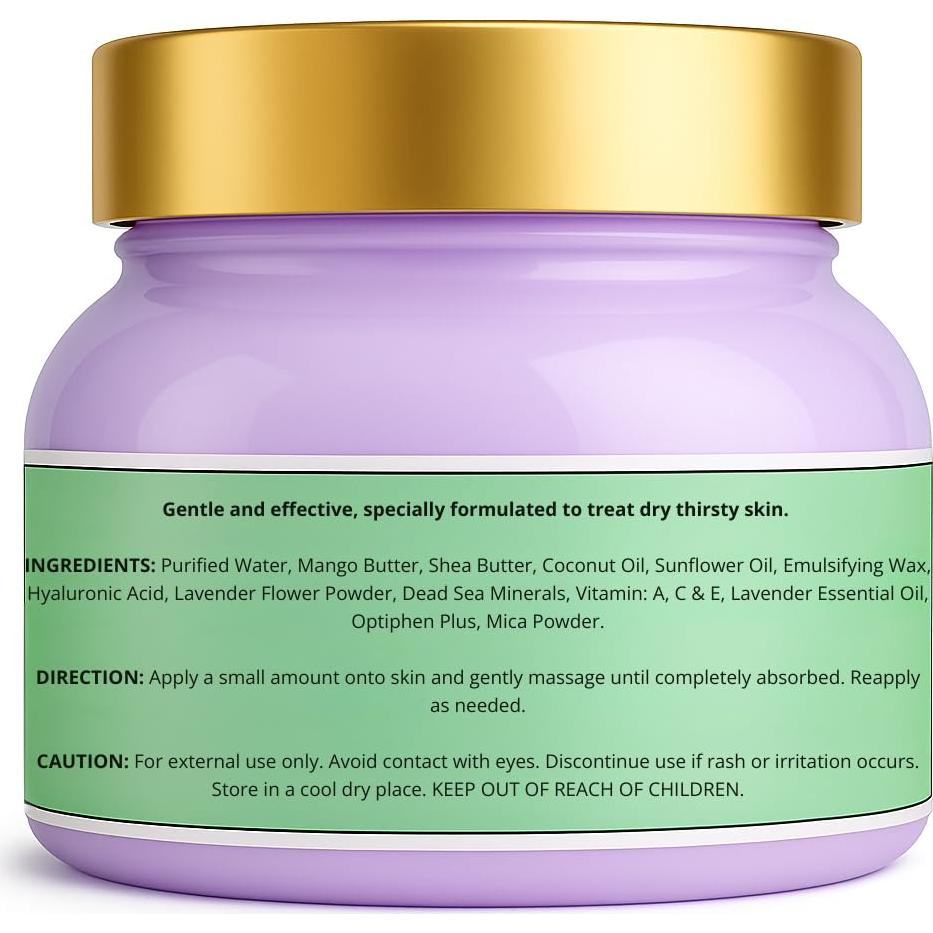 Manteca Corporal de Lavanda Earth Solvent 236.6 ml Hidratante